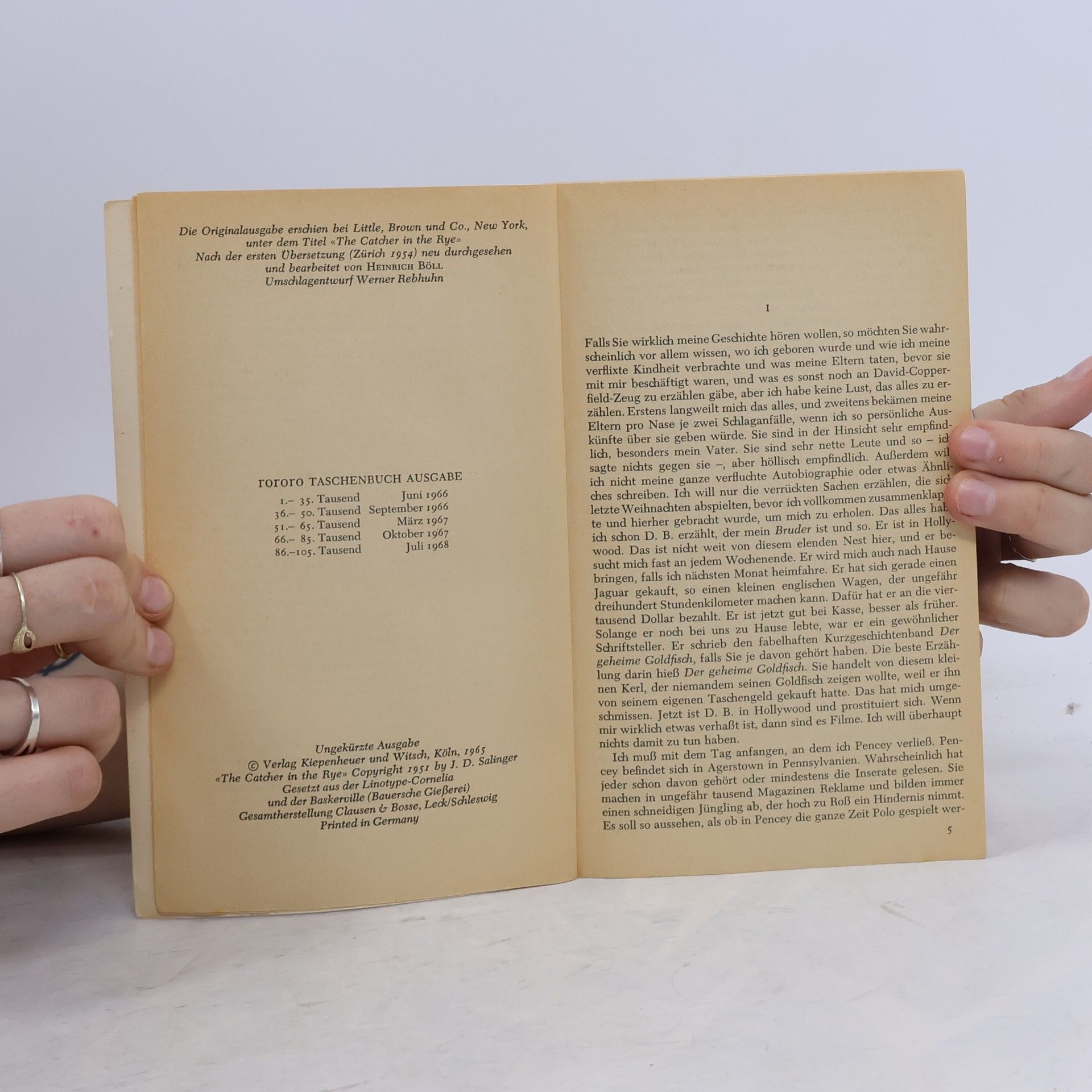 J. D. Salinger Der fänger im roggen