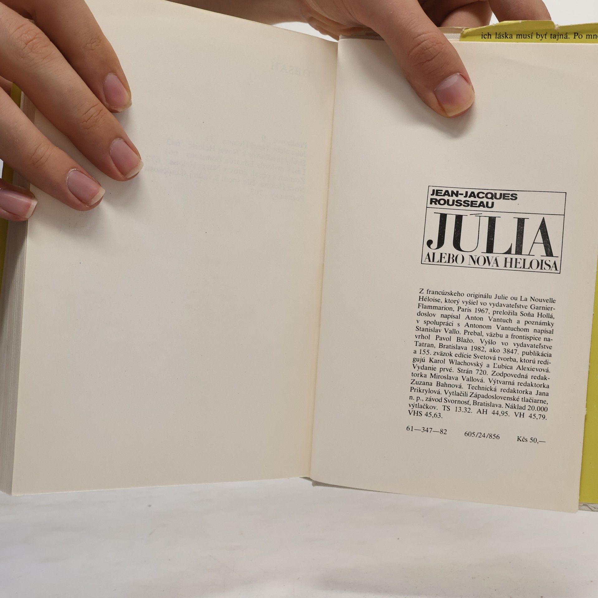 Jean-Jacques Rousseau Júlia alebo Nová Heloisa