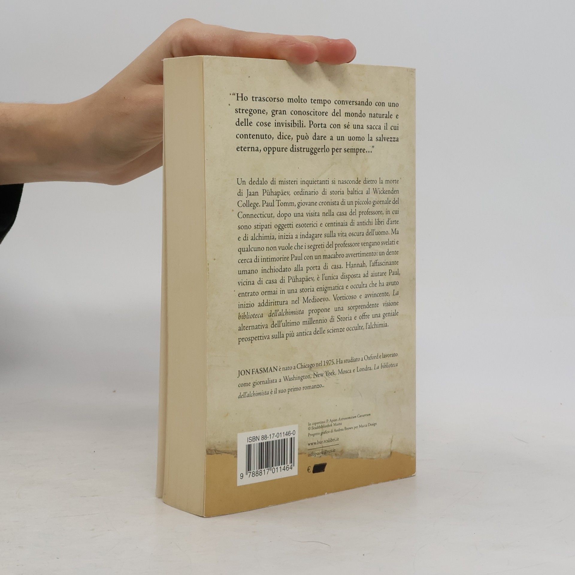 Jon Fasman BUR Narrativa: La biblioteca dell'alchimista