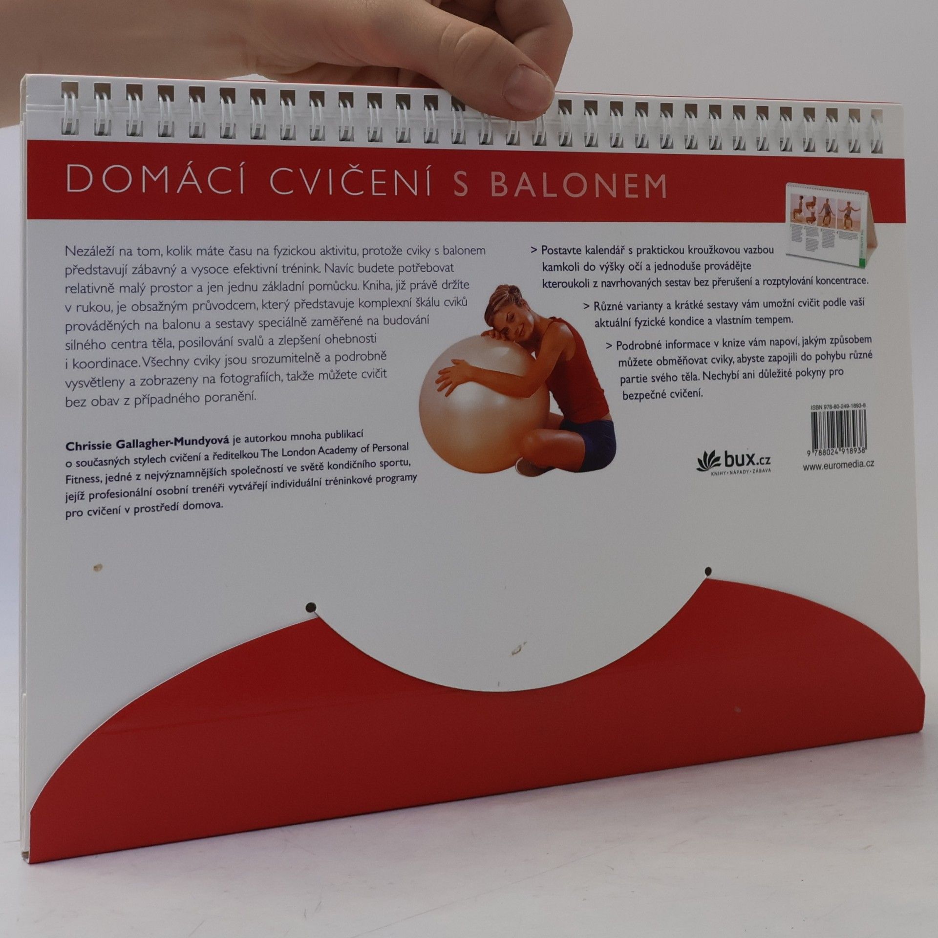 Chrissie Gallagher Mundy Domácí cvičení s balonem : [unikátní průvodce cvičebním stylem, který rozvíjí sílu svalů centra těla, rovnováhu a pružnost]