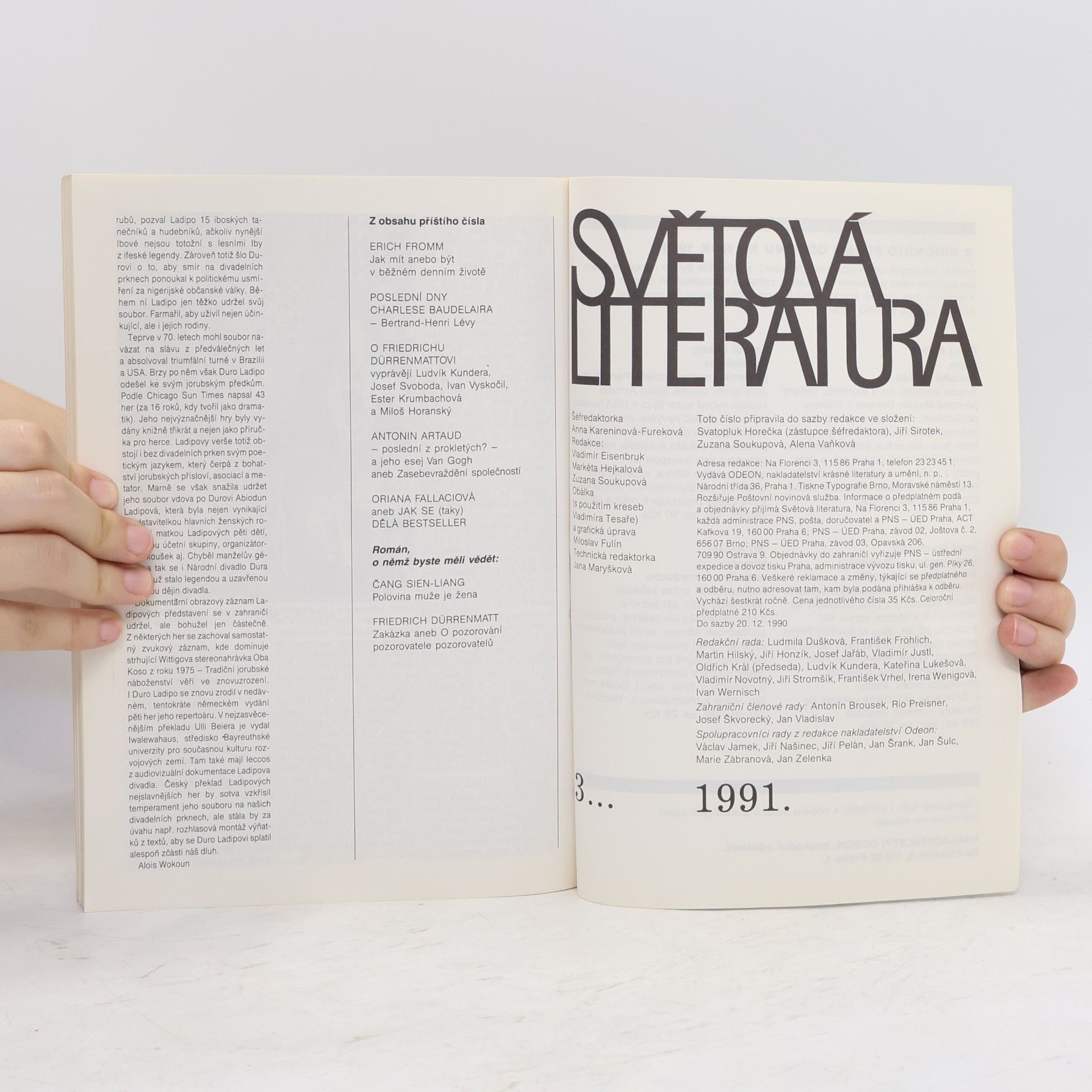 Various authors Světová literatura 3/91