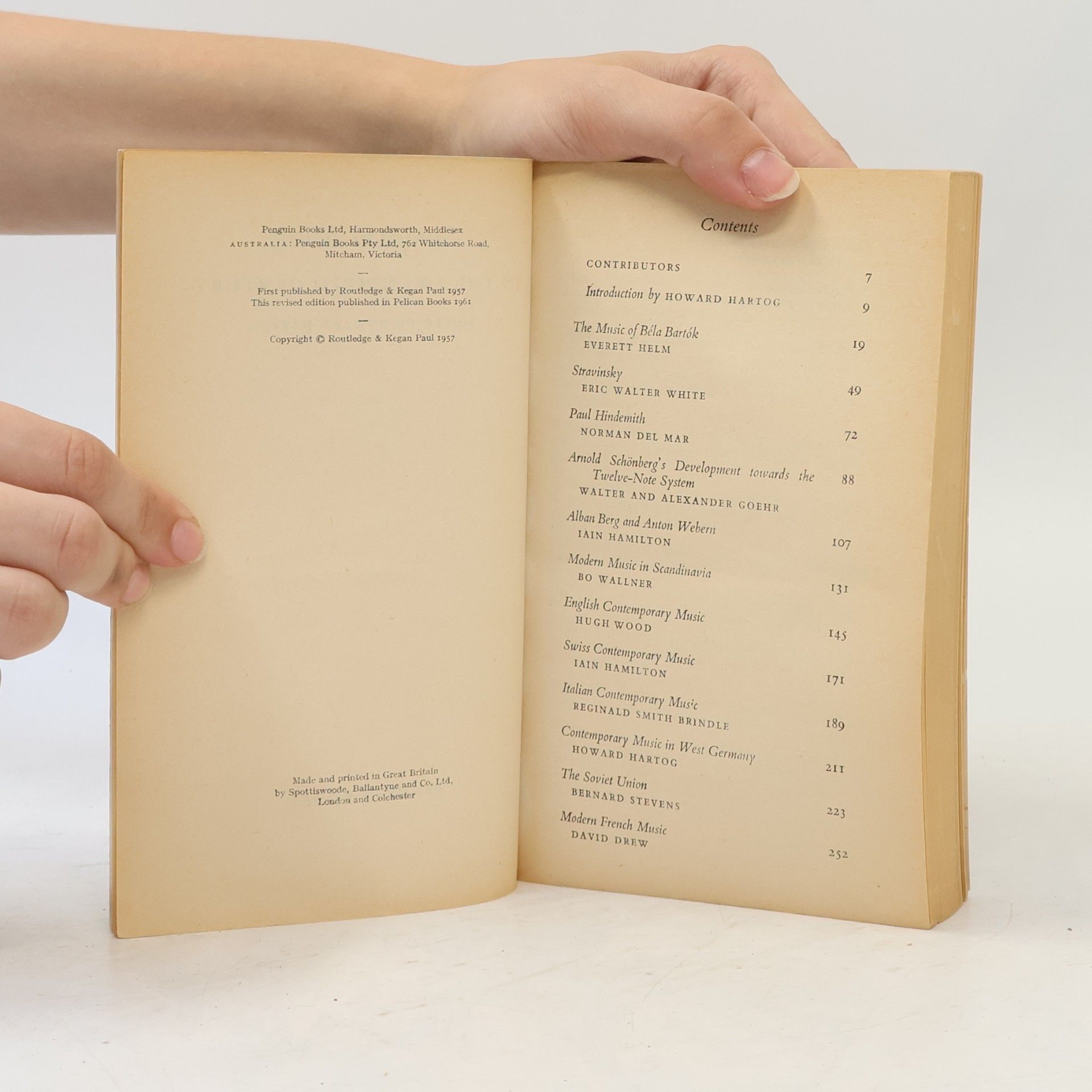 Howard Hartog European Music in the Twentieth Century