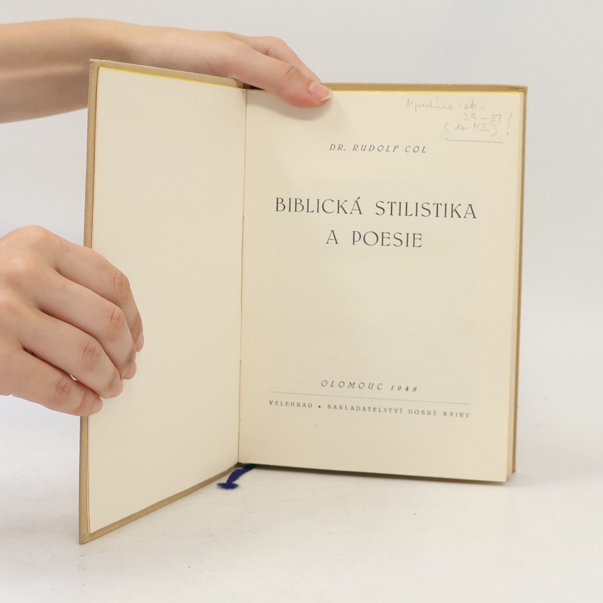 Rudolf Col Biblická stilistika a poesie