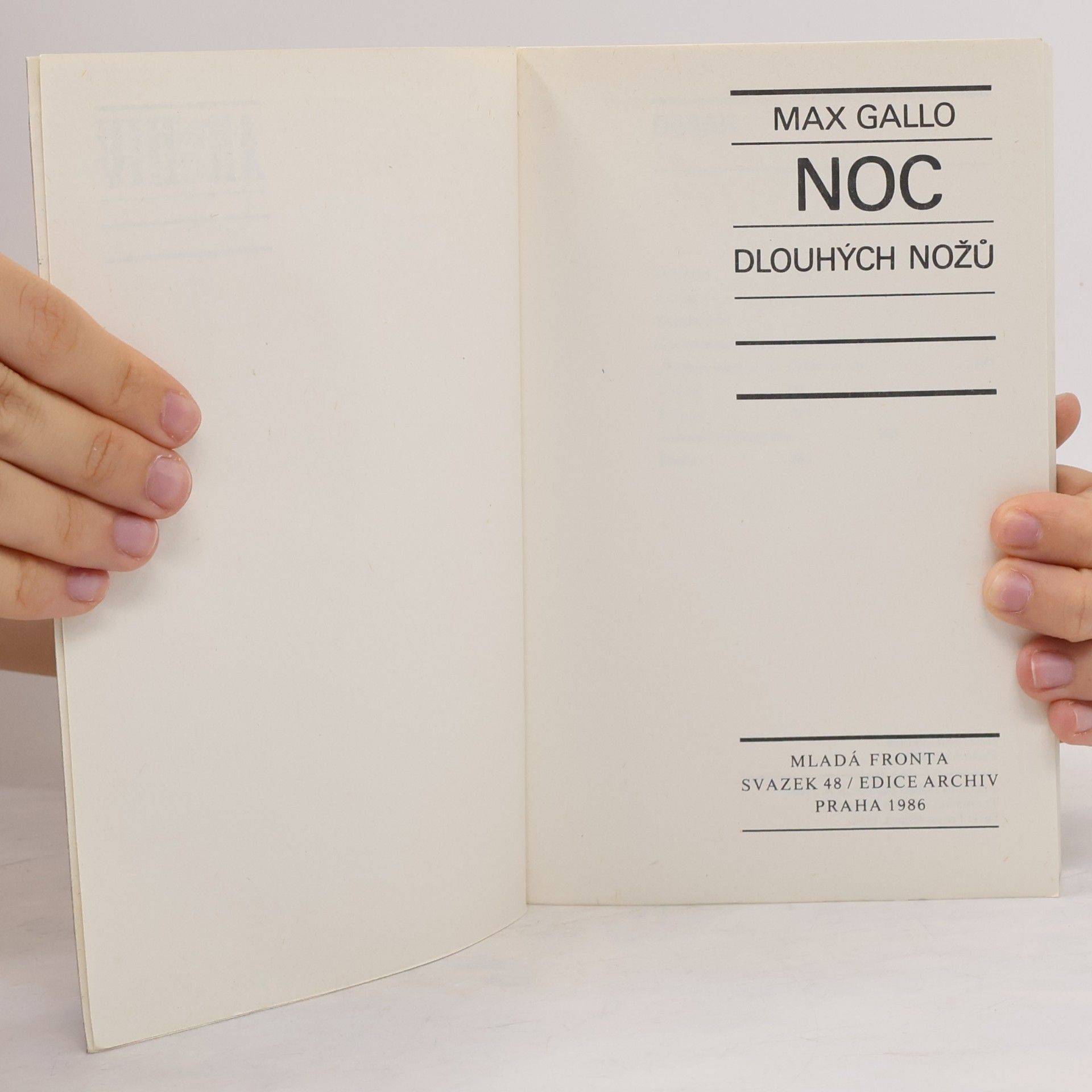 Max Gallo Noc dlouhých nožů