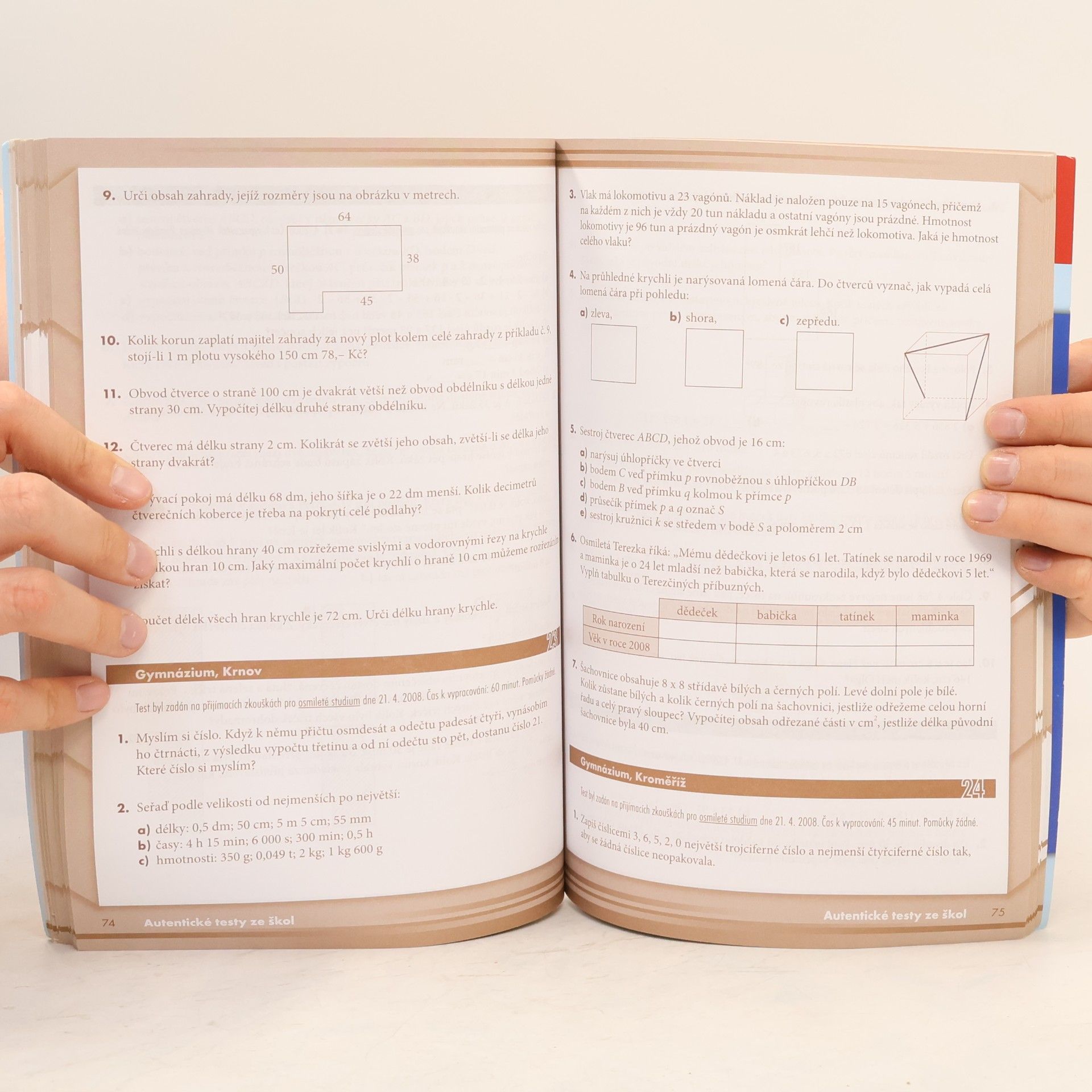 Hana Cacková Testy z víceletých gymnázií 2009 : matematika