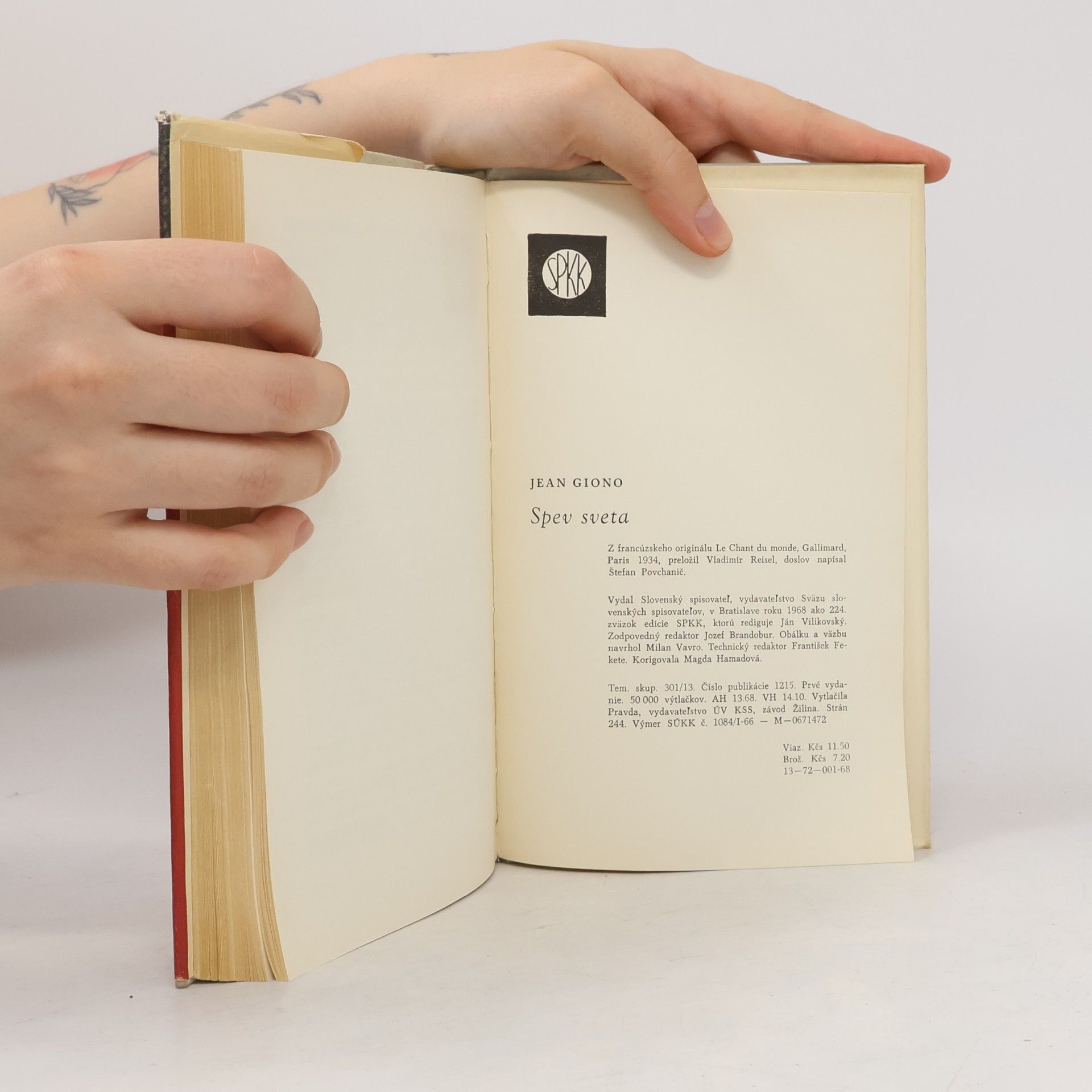 Jean Giono Spev sveta