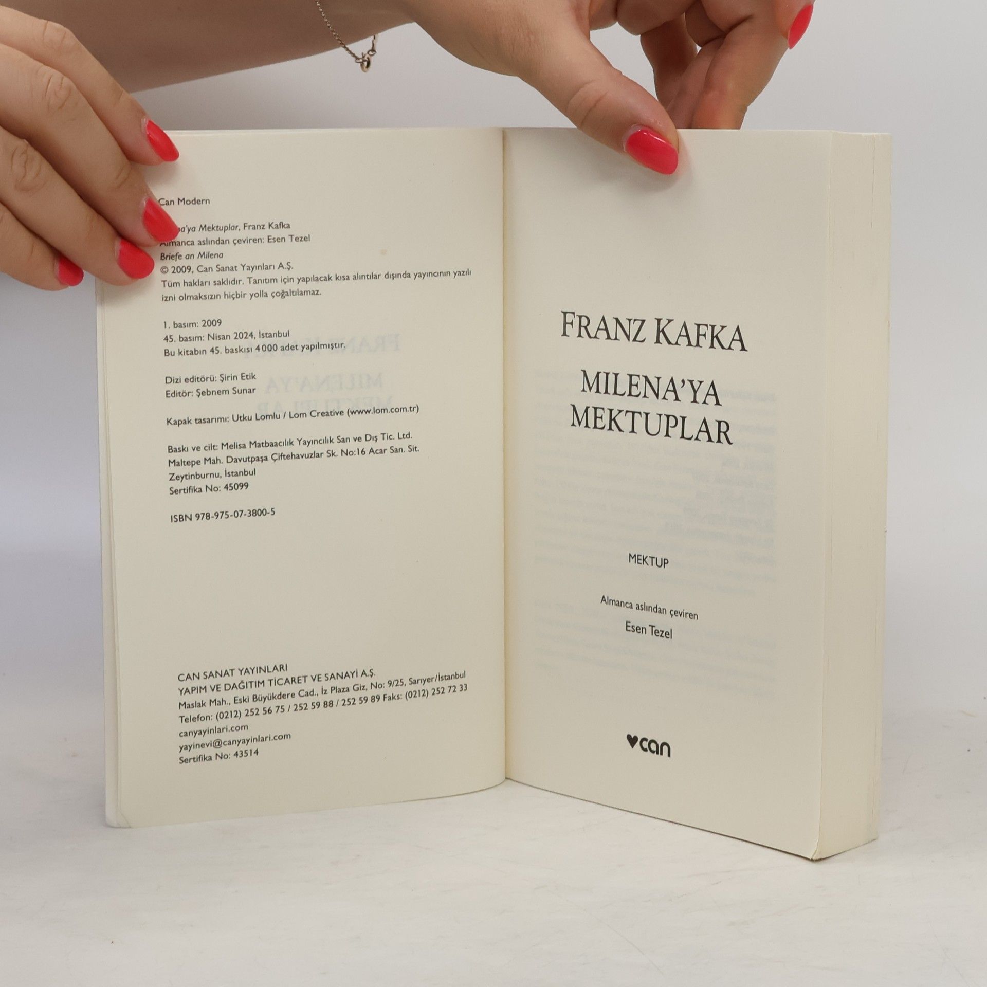 Franz Kafka Milena'ya Mektuplar 45. BASKI