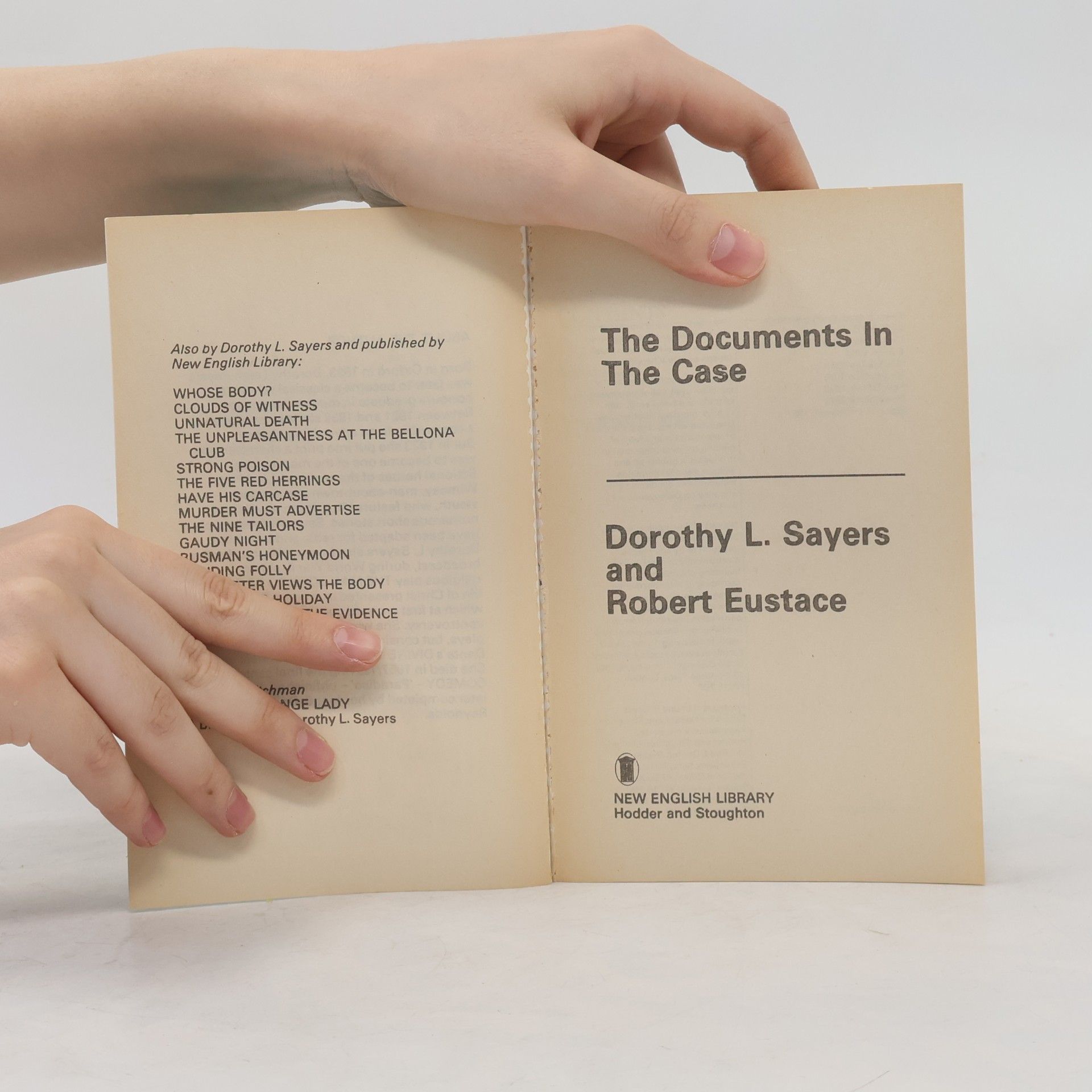 Dorothy Leigh Sayers The Documents in the Case