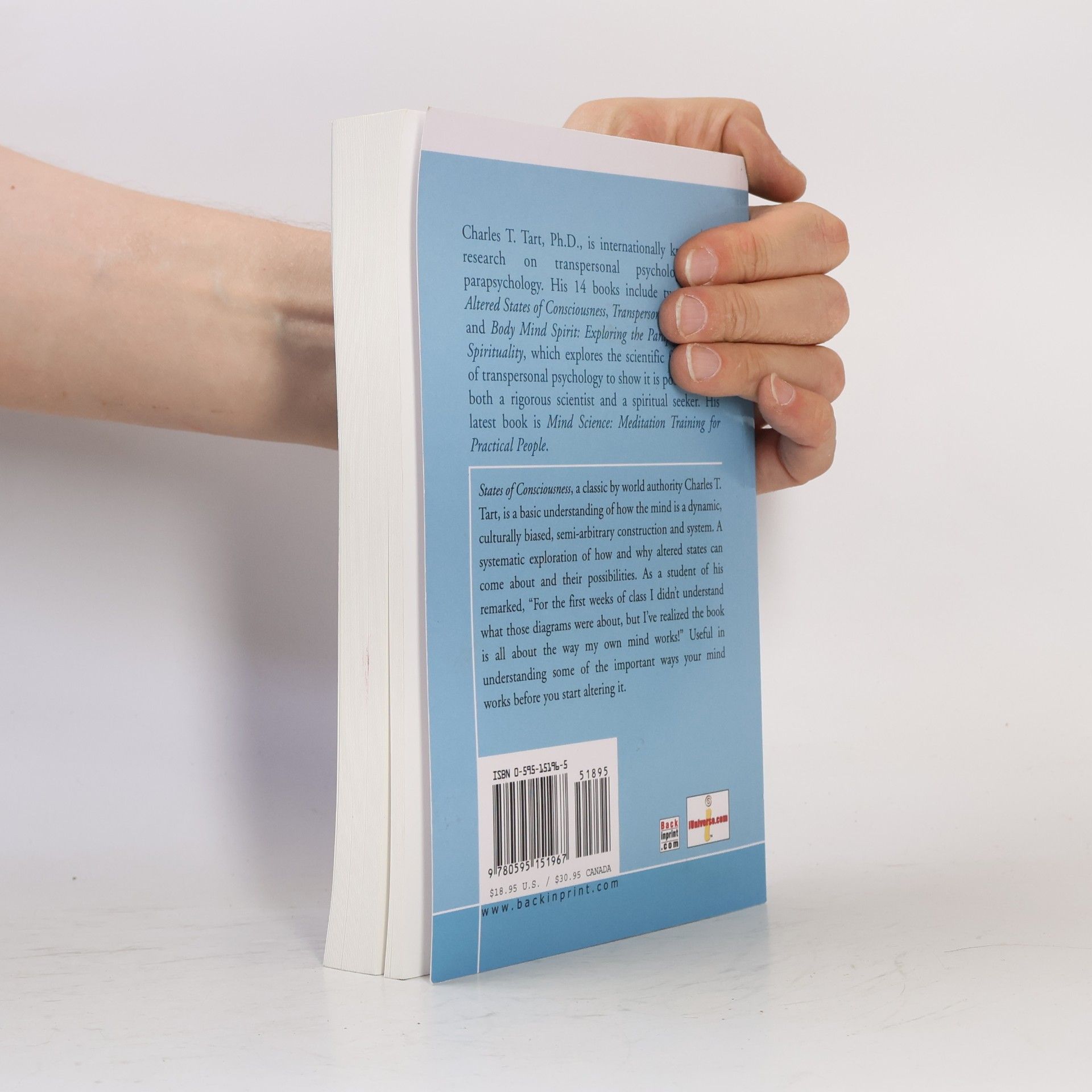 Charles T. Tart States of Consciousness: An Authors Guild Backinprint.com Edition