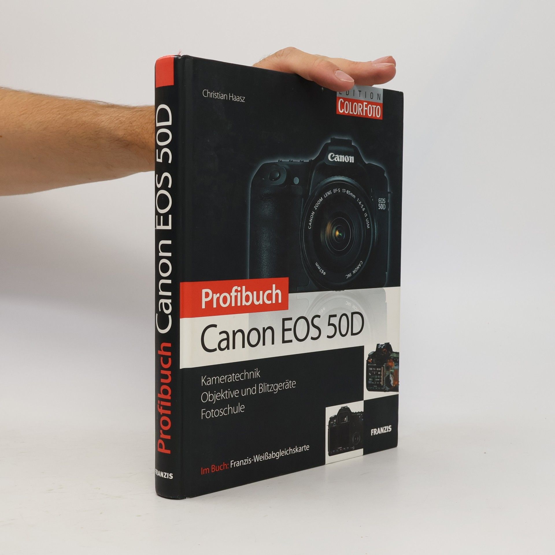 Christian Haasz Profibuch Canon EOS 50D - im Buch: Franzis-Weißabgleichskarte