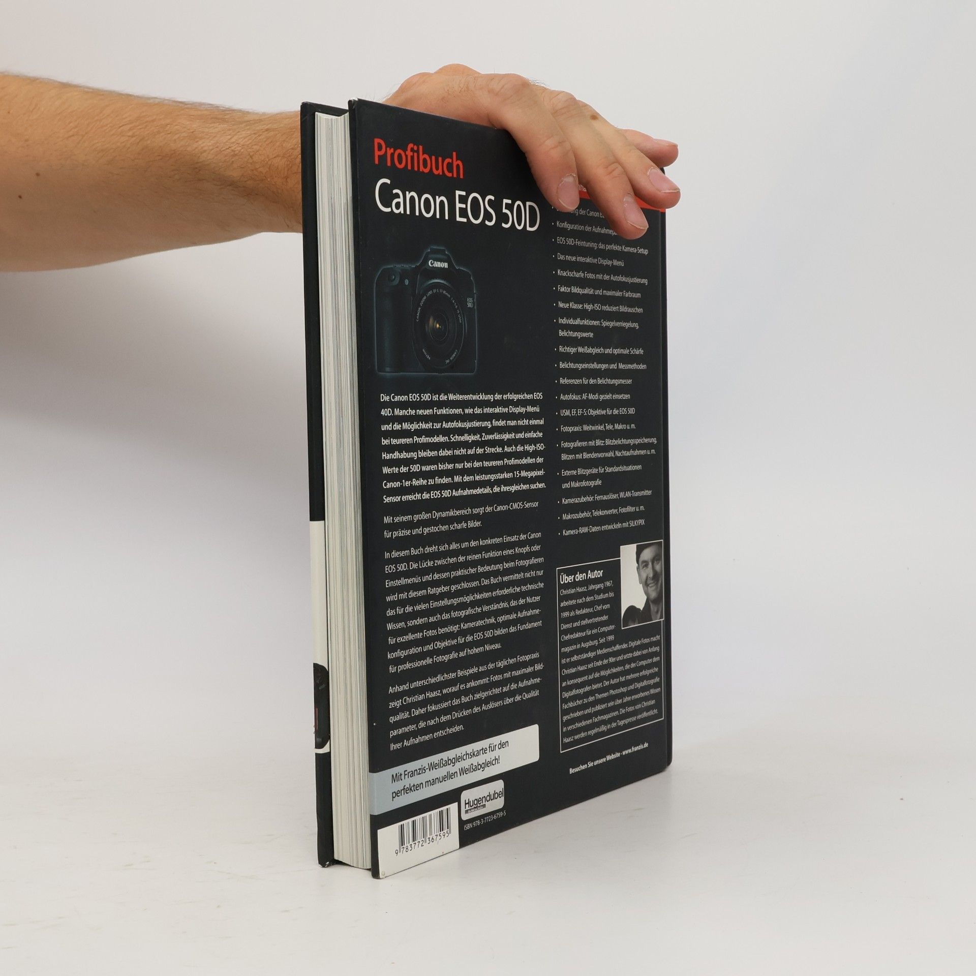 Christian Haasz Profibuch Canon EOS 50D - im Buch: Franzis-Weißabgleichskarte
