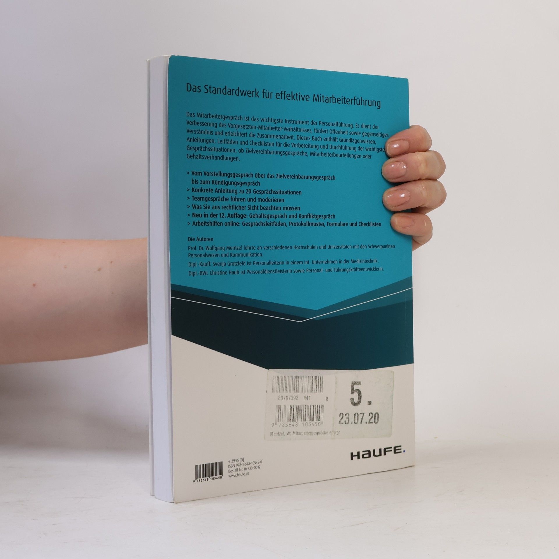 Wolfgang Mentzel Haufe Fachbuch: Mitarbeitergespräche erfolgreich führen - inkl. Arbeitshilfen online