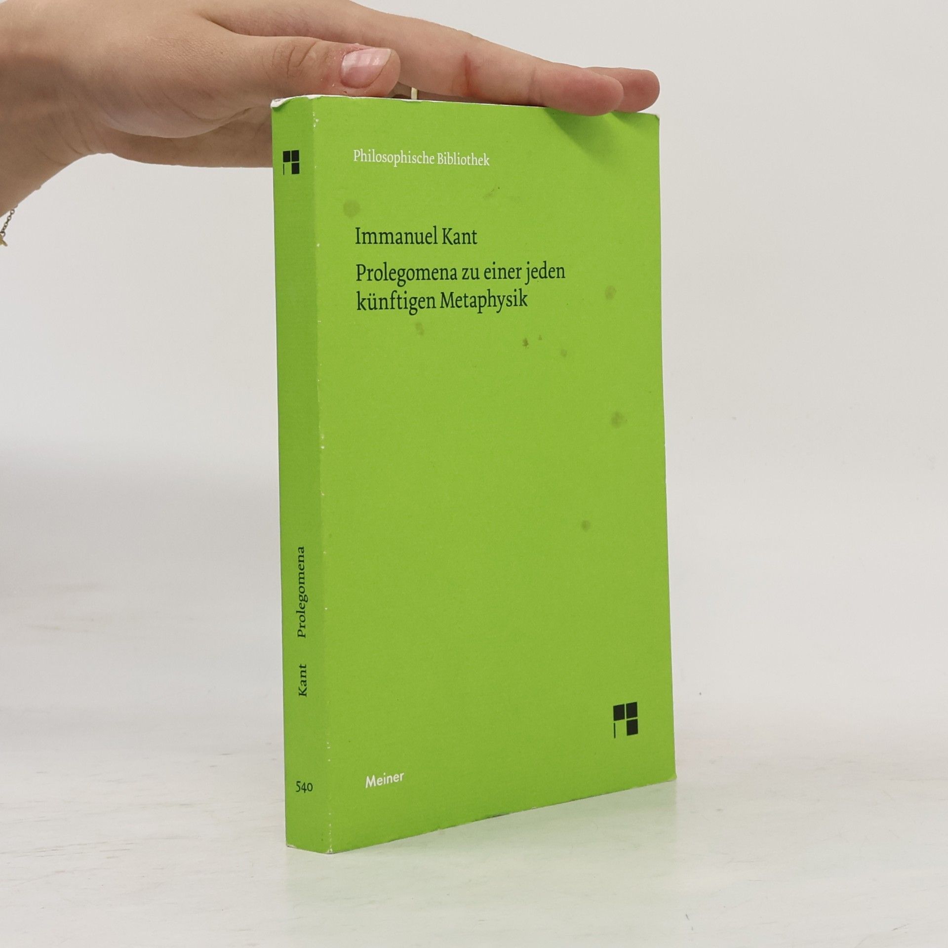 Konstantin Philipps Pollok Philosophische Bibliothek - 540: Prolegomena