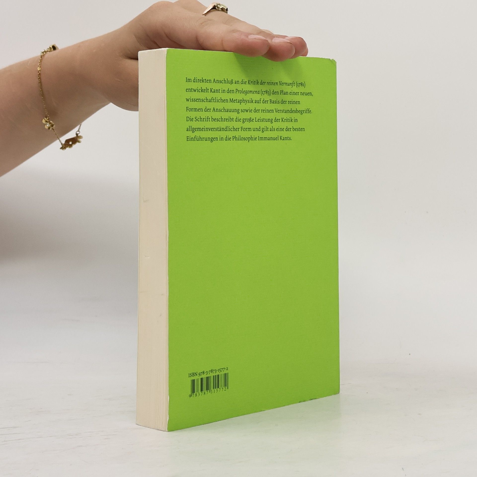 Immanuel Kant Philosophische Bibliothek - 540: Prolegomena