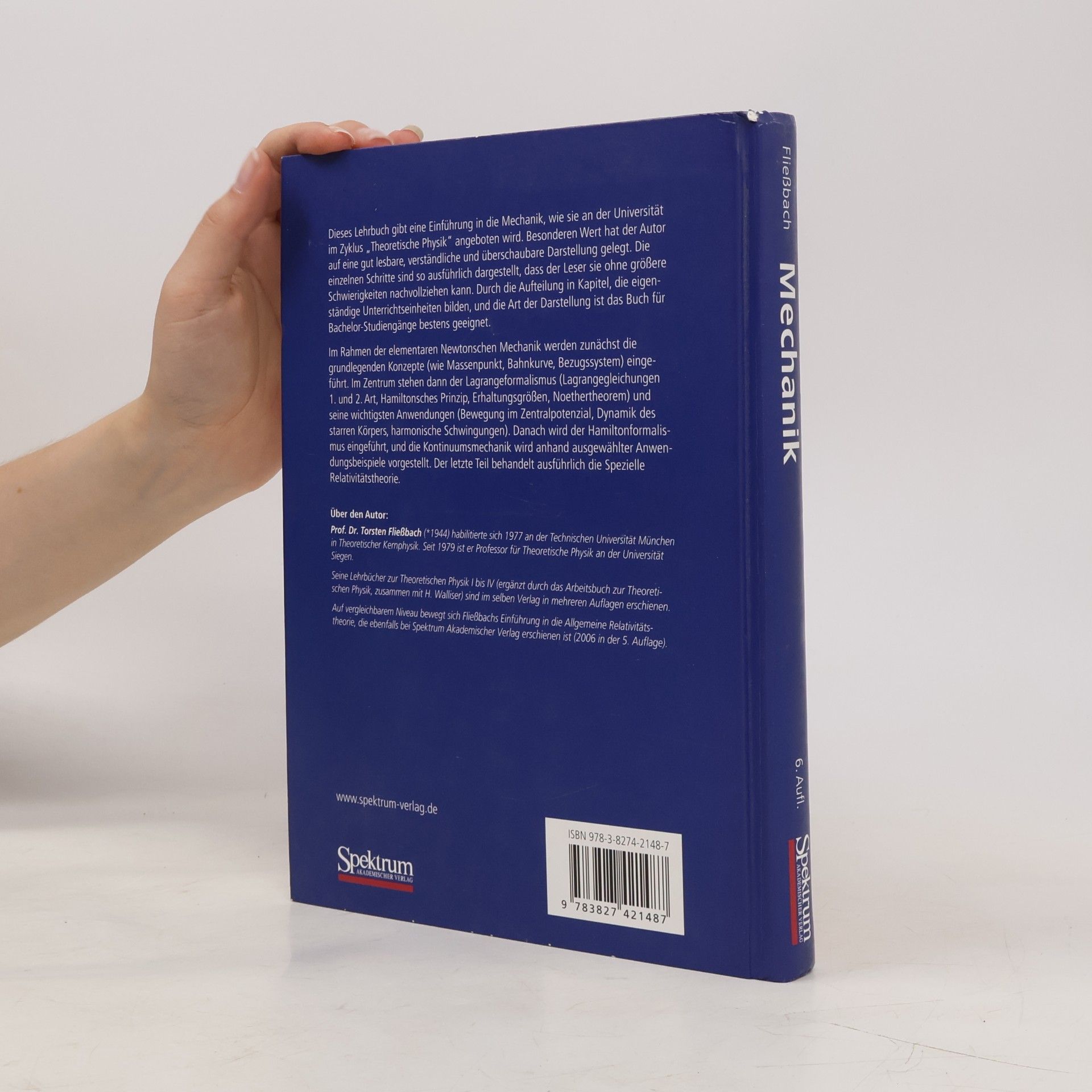 Torsten Fließbach Lehrbuch zur theoretischen Physik 1