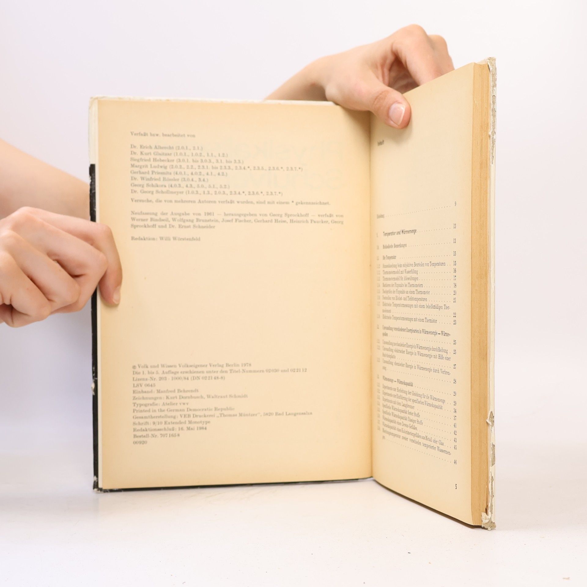Autorenkollektiv Physikalische Schulversuche 8. Wärmelehre