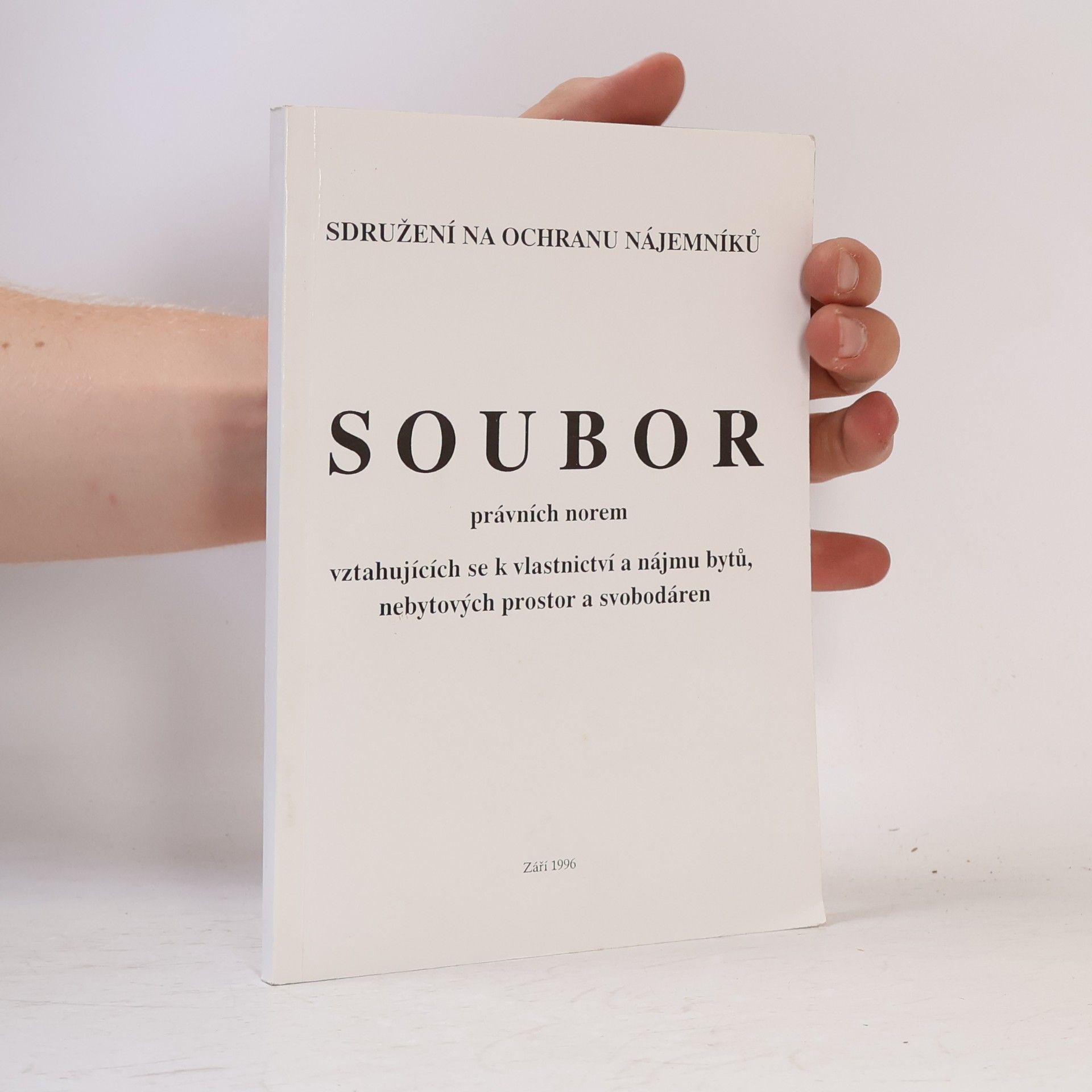 Jaroslav Sedláček Soubor právních norem vztahujících se k vlastnictví a nájmu bytů, nebytových prostor a svobodáren