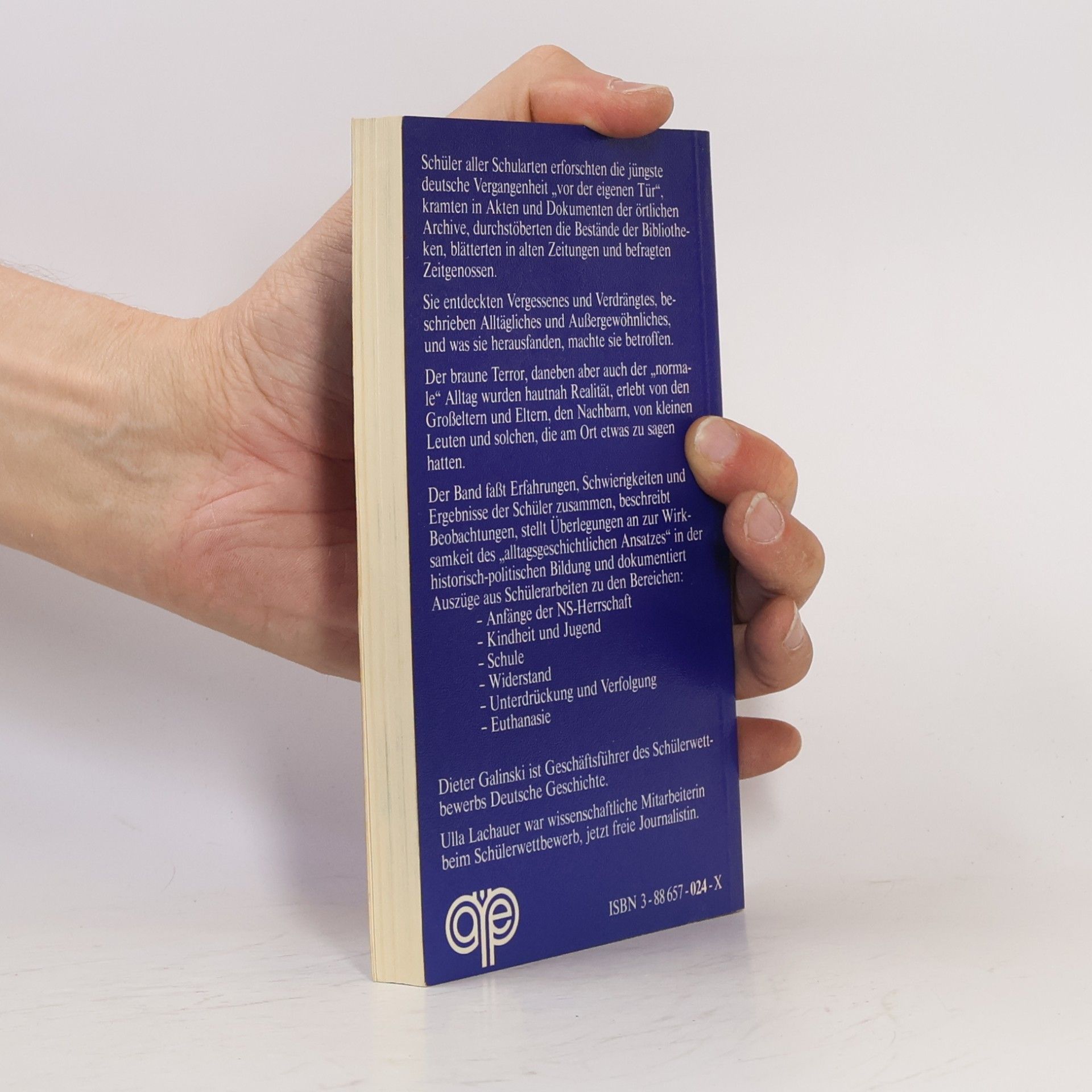 Dieter Galinski Alltag im Nationalsozialismus 1933 [neunzehnhundertdreiunddreissig] bis 1939 [neunzehnhundertneununddreissig]