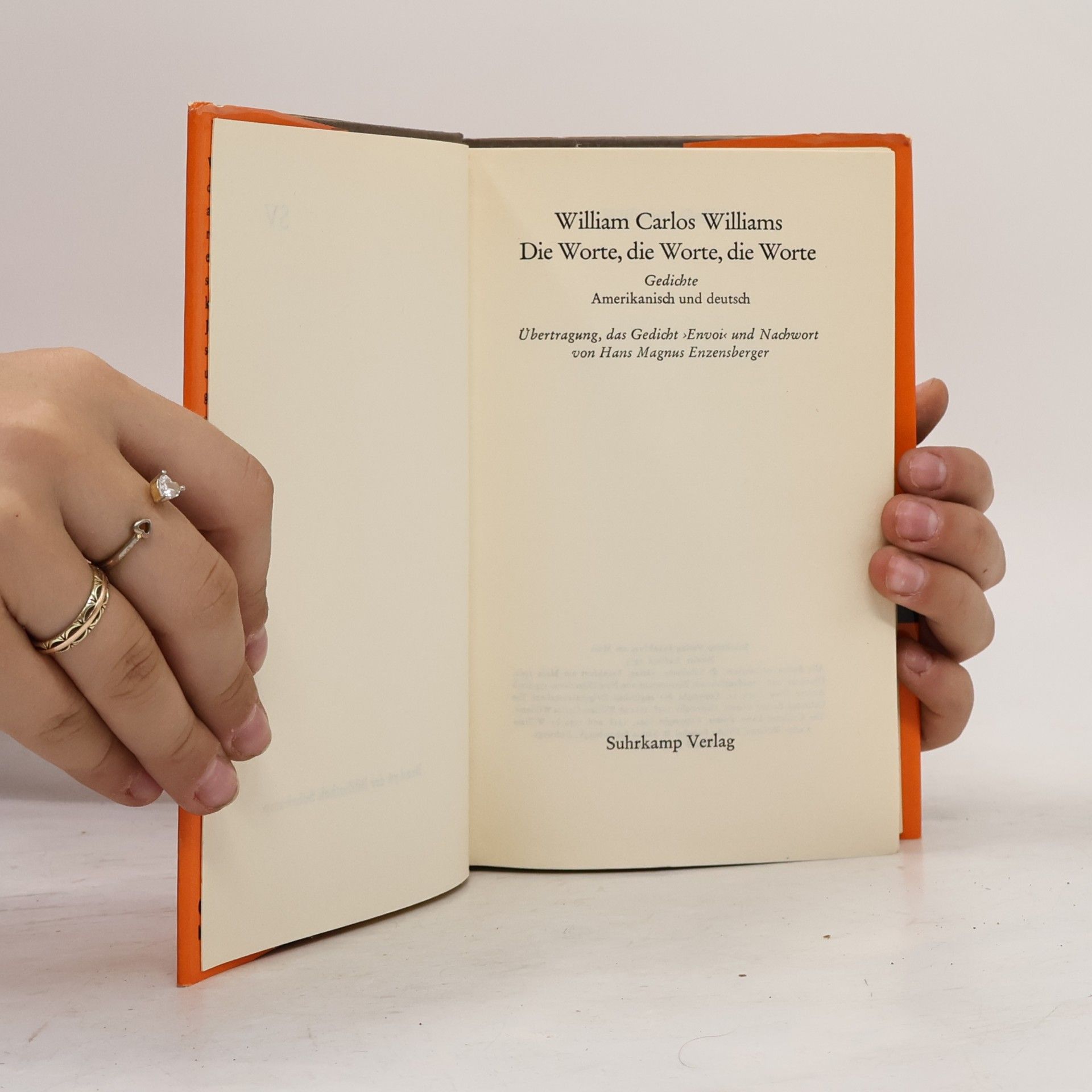 William Carlos Williams Die Worte, die Worte, die Worte. Gedichte
