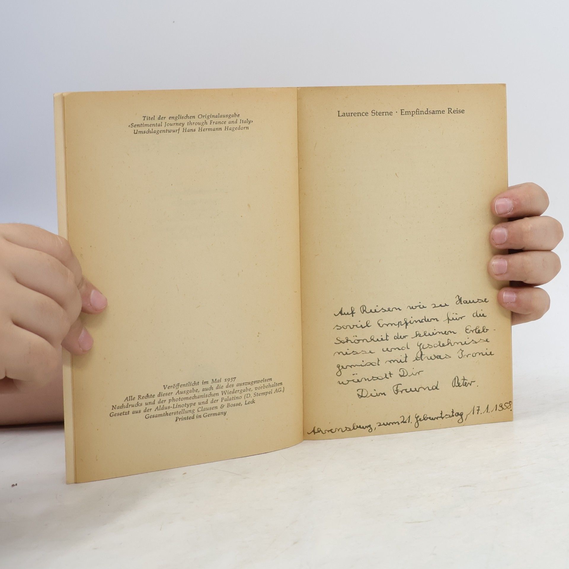 Laurence Sterne Empfindsame Reise
