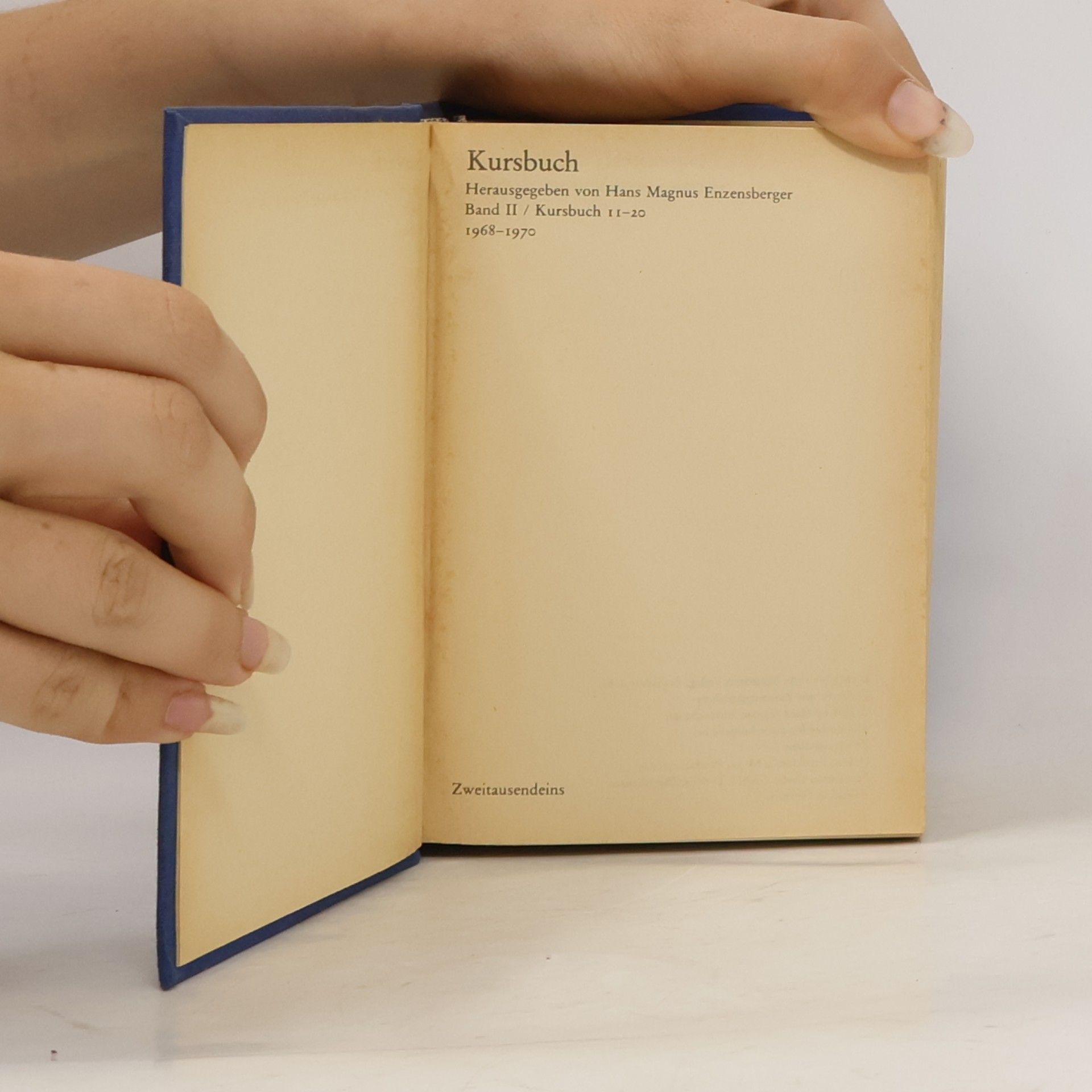 Hans Magnus Enzensberger Kursbuch II 1968 bis 1970