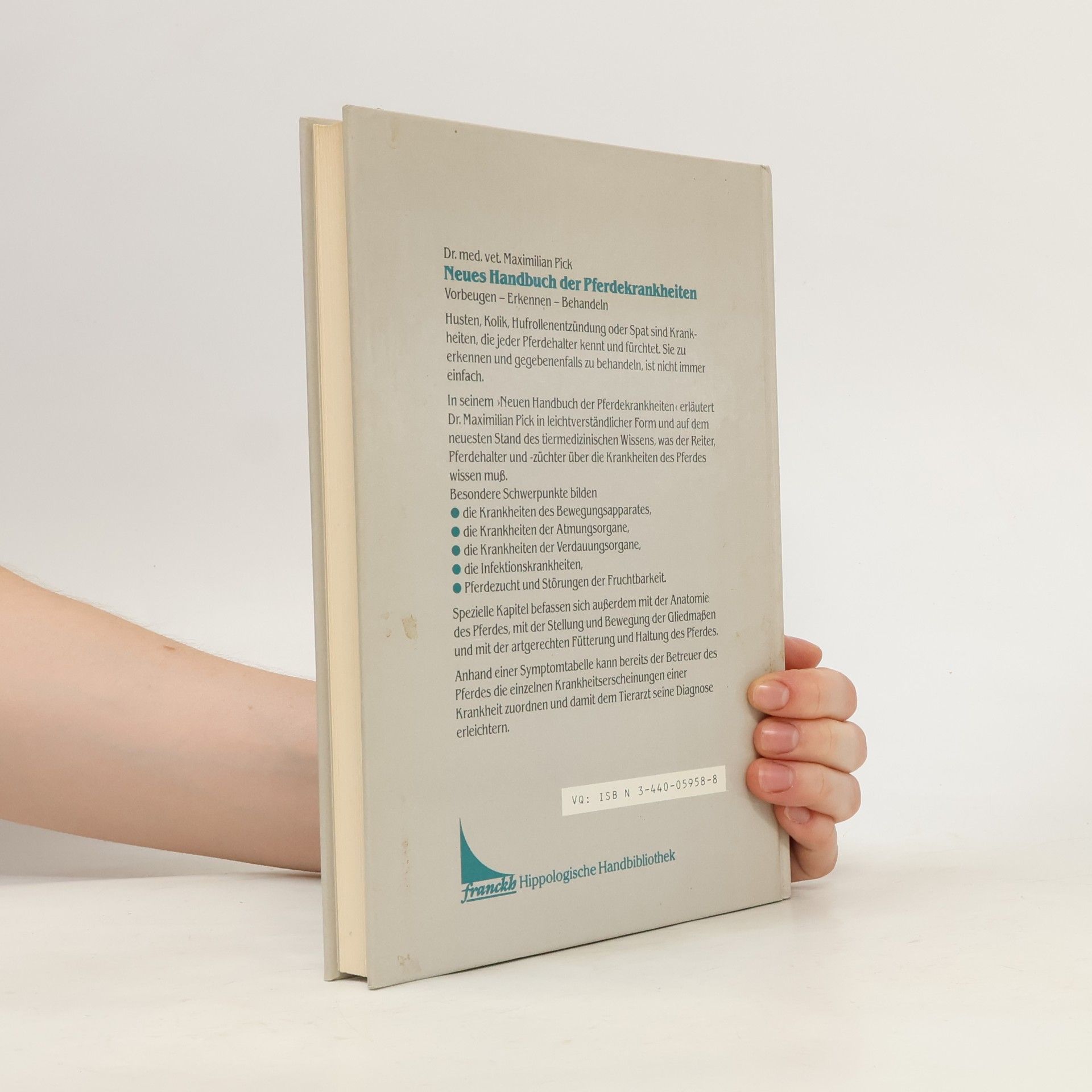 Maximilian Pick Neues Handbuch der Pferdekrankheiten