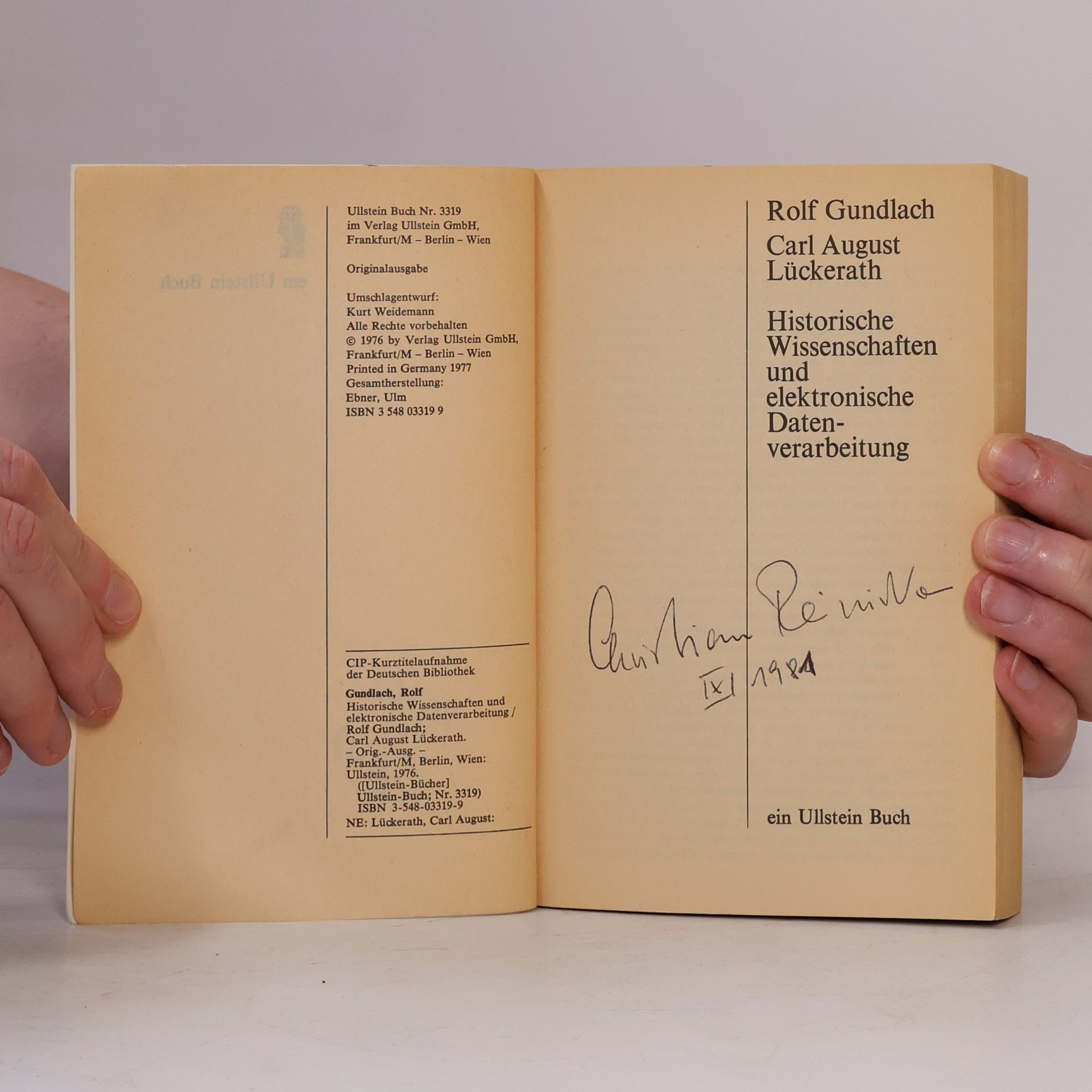 Rolf Gundlach Historische Wissenschaften und elektronische Datenverarbeitung