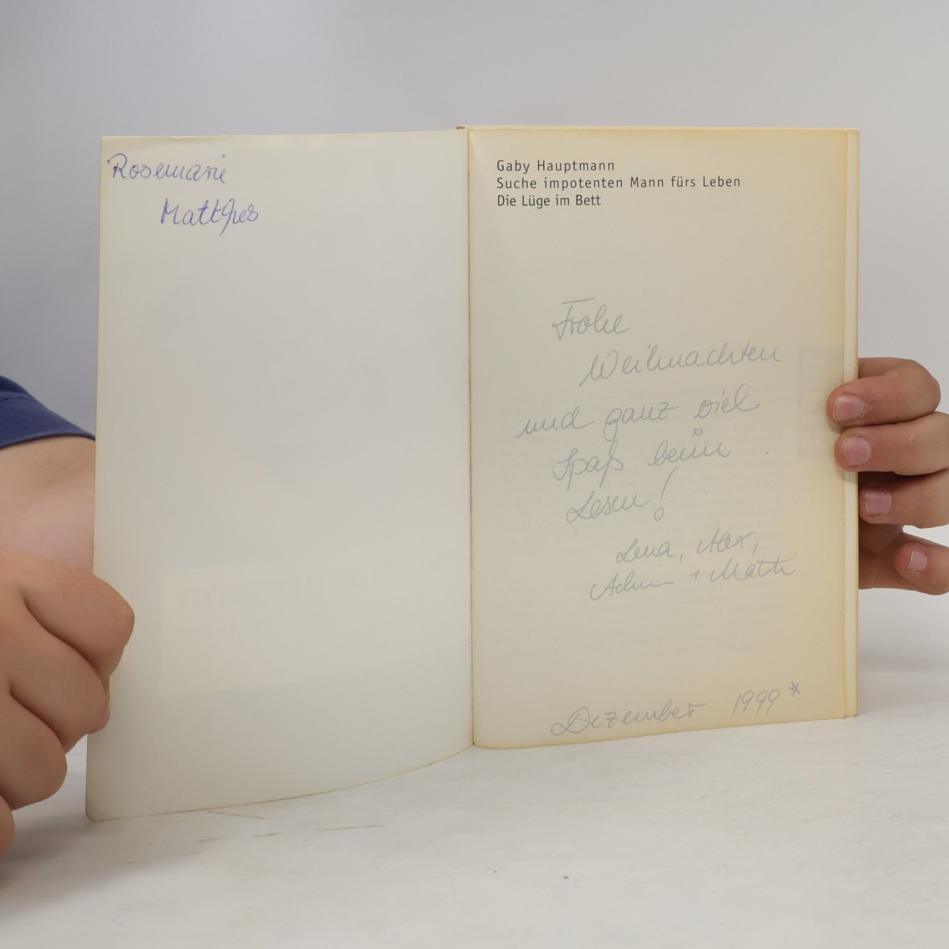 Gaby Hauptmann Suche impotenten Mann fürs Leben [u.a.]