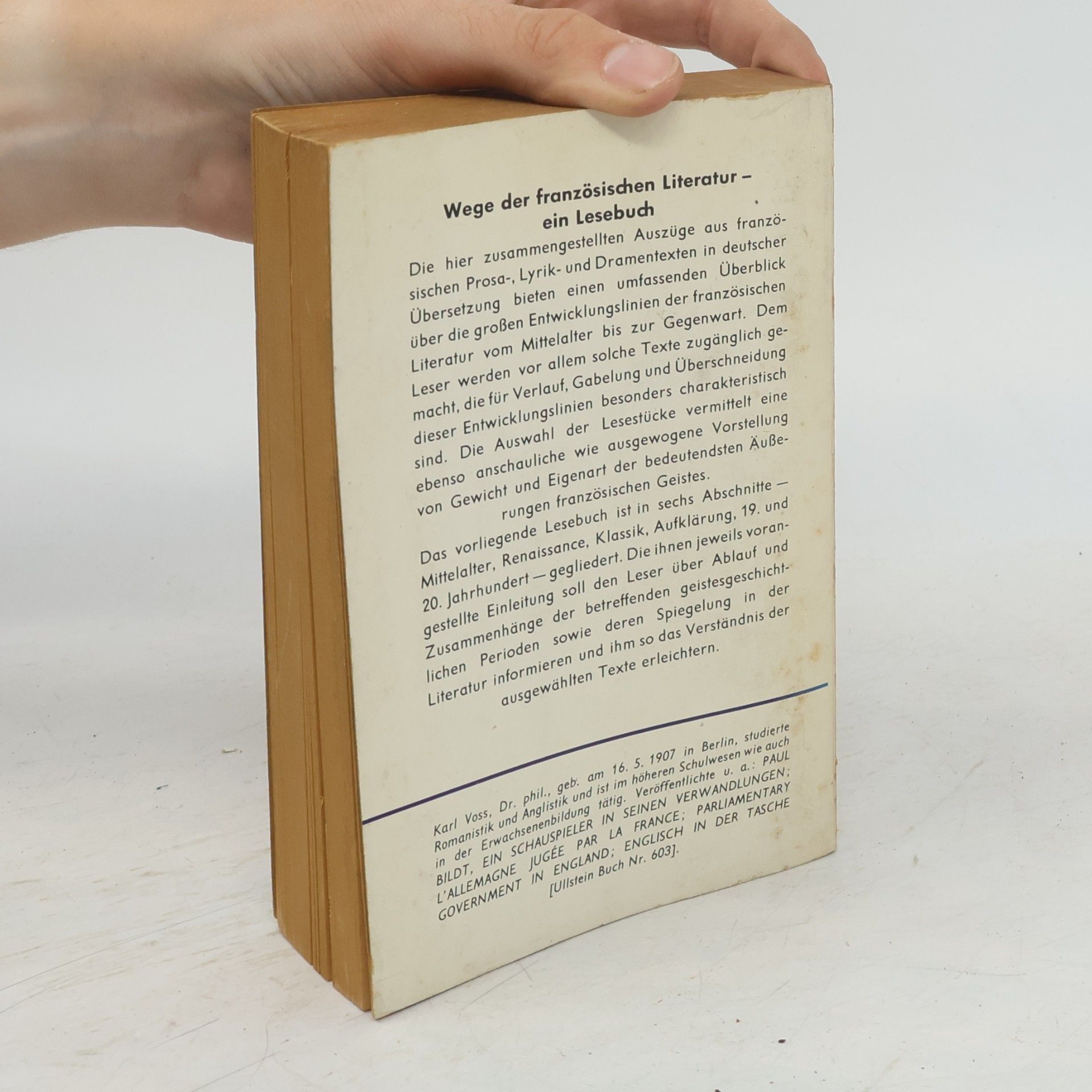 Karl Voß Wege der französischen Literatur