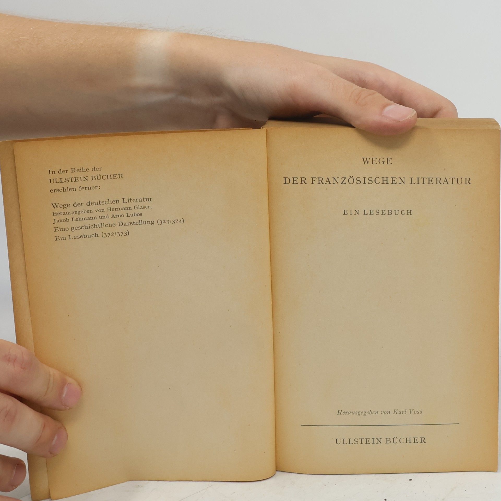 Karl Voß Wege der französischen Literatur