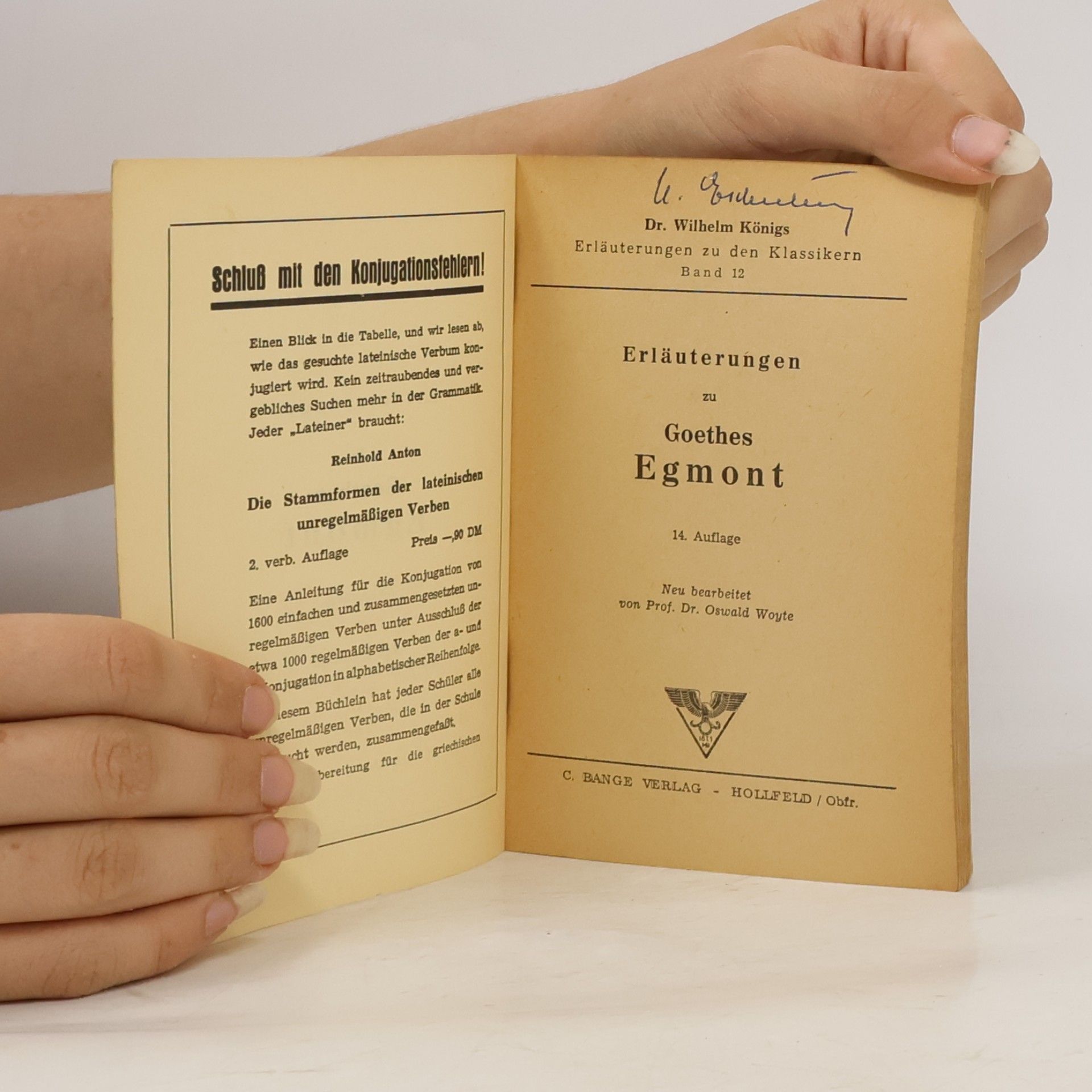 Oswald Woyte Erläuterungen zu Goethes Egmont