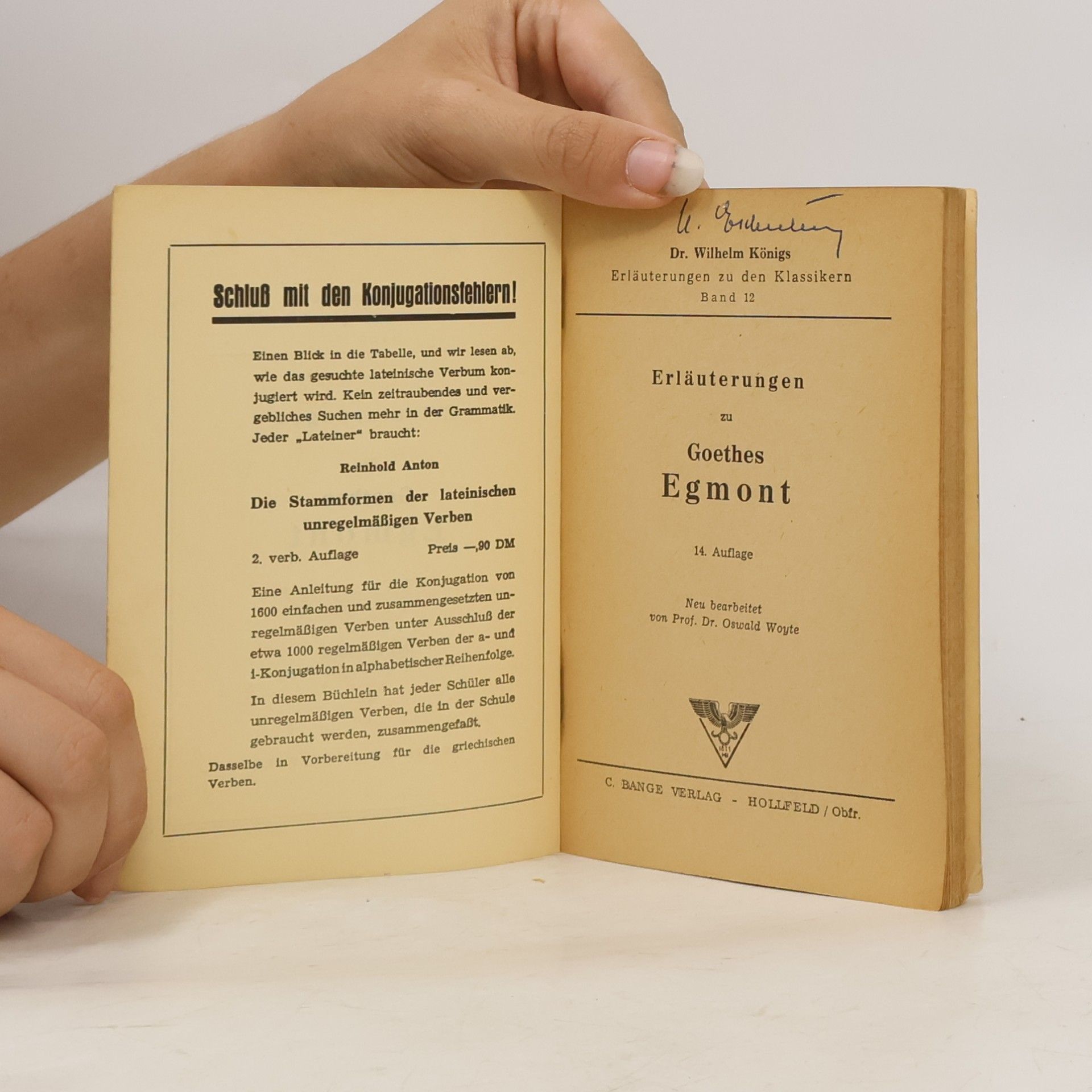 Oswald Woyte Erläuterungen zu Goethes Egmont