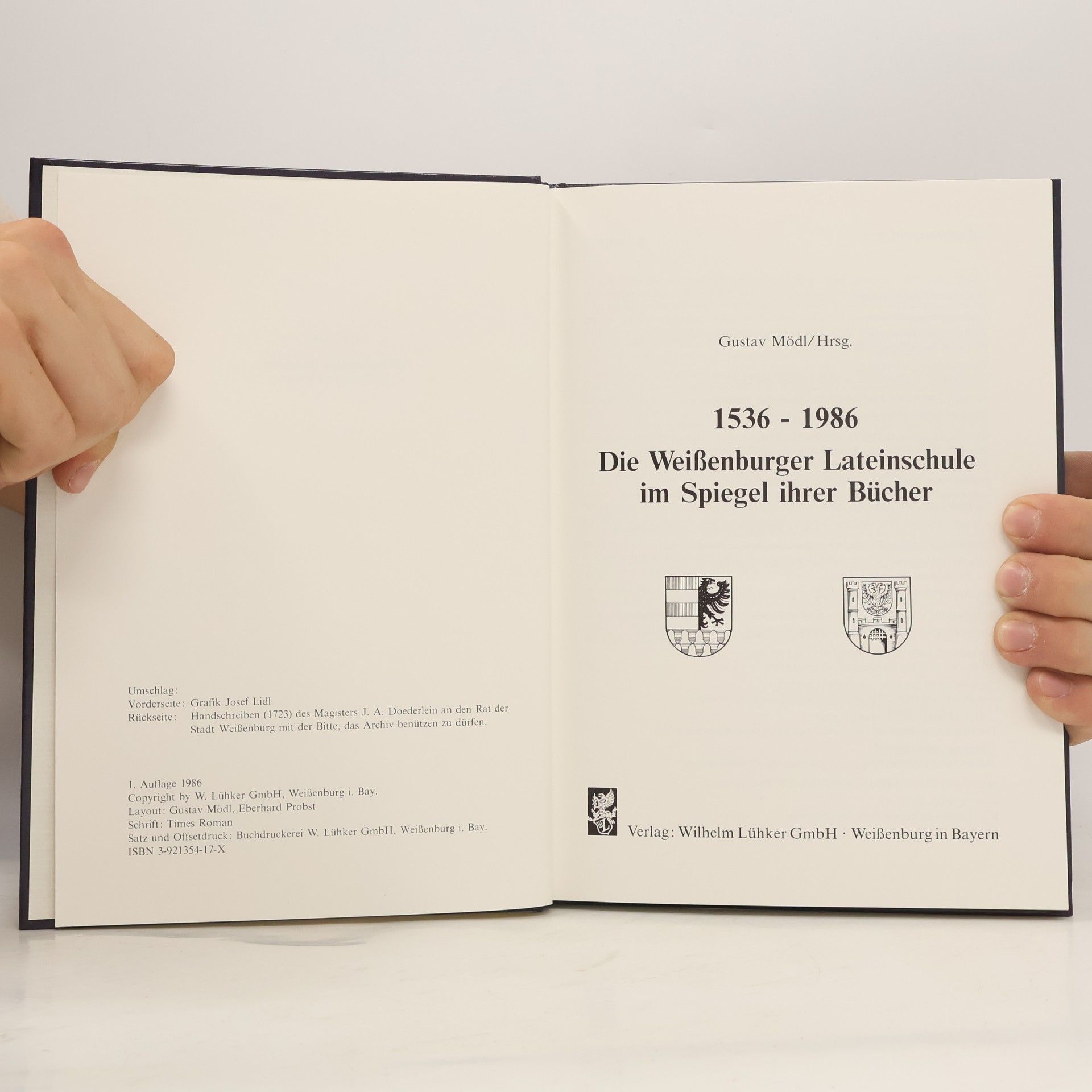 Gustav Mödl Die Weißenburger Lateinschule im Spiegel ihrer Bücher