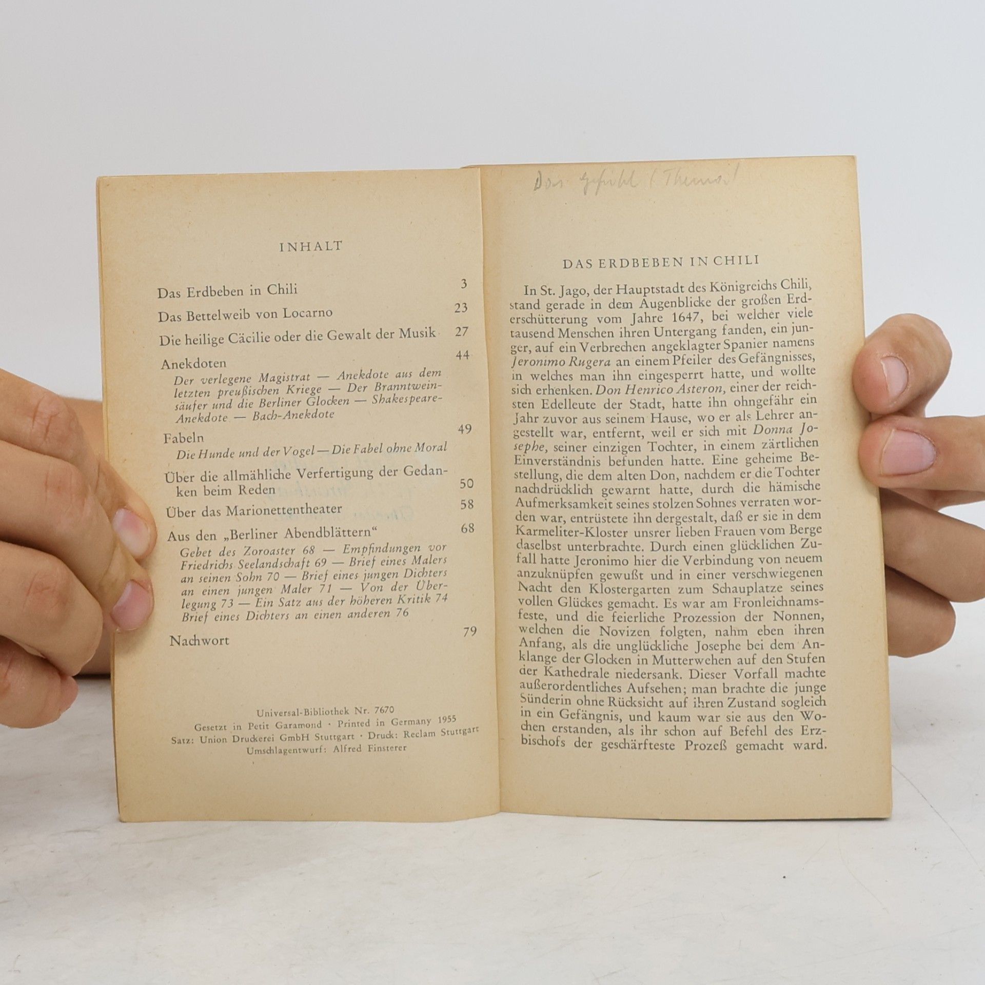Heinrich von Kleist Prosastücke