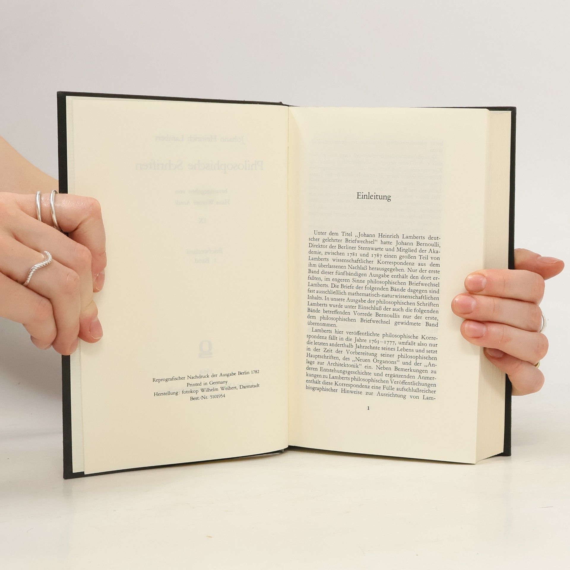 Johann Heinrich Lambert Philosophische Schriften IX.