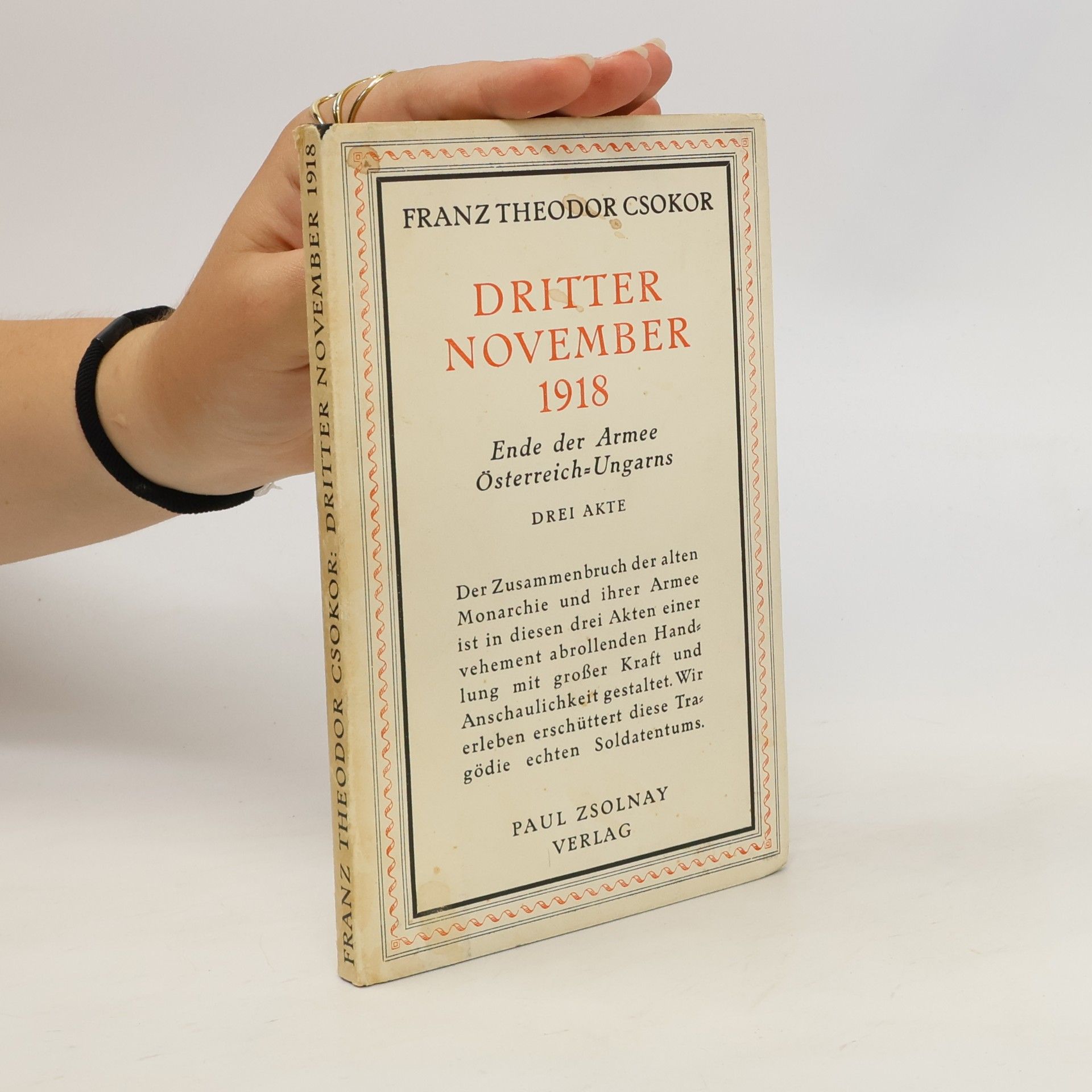 Franz Theodor Csokor Dritter November 1918