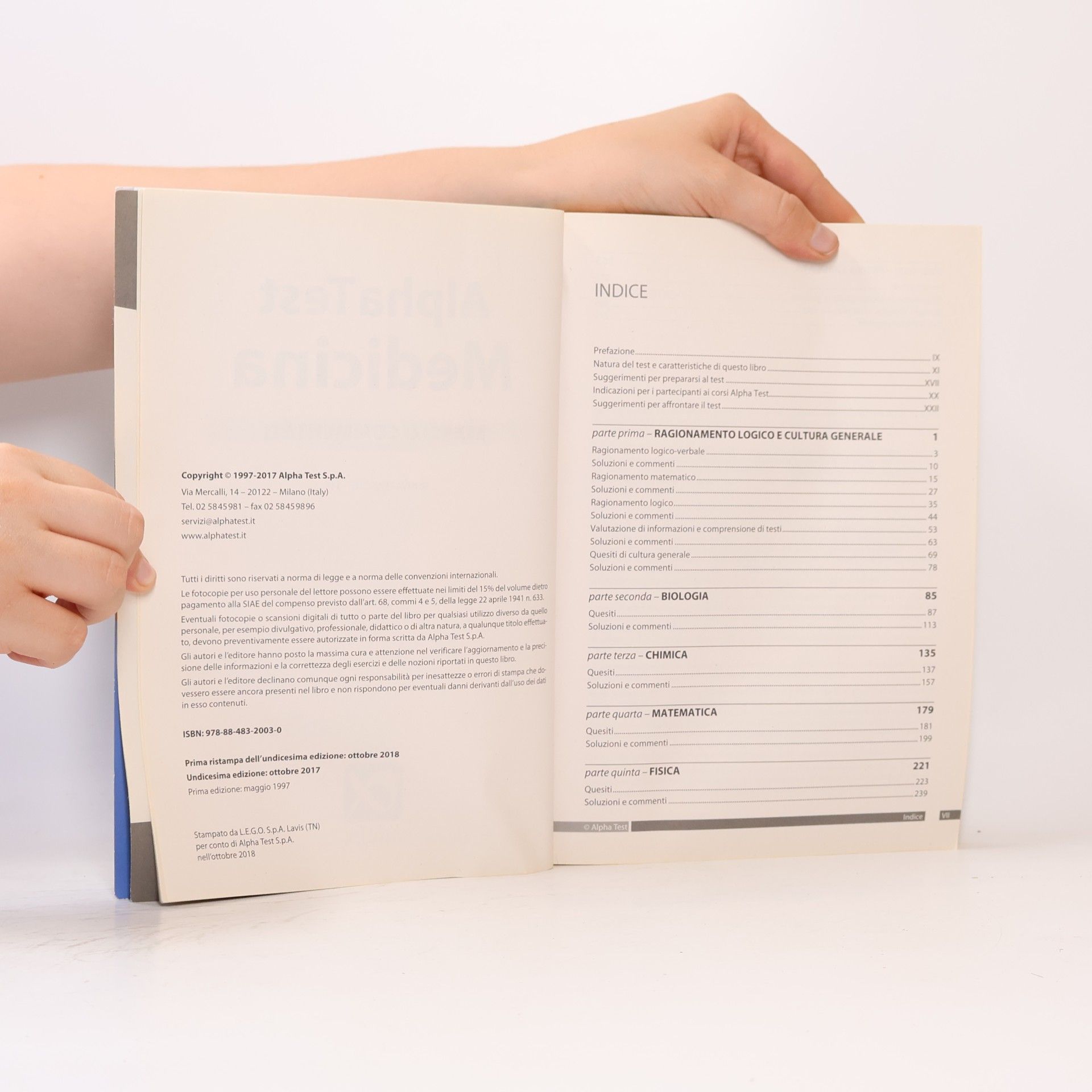 Autores varios Alpha Test. Medicina. Esercizi commentati