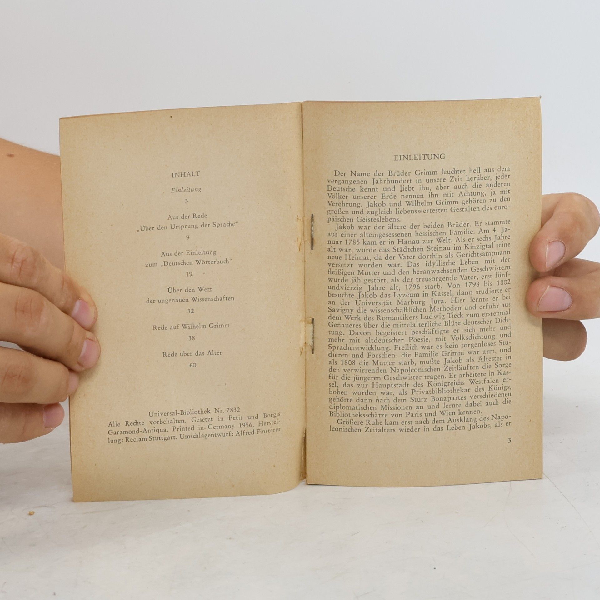 Jacob Grimm Sprache Wissenschaftleben