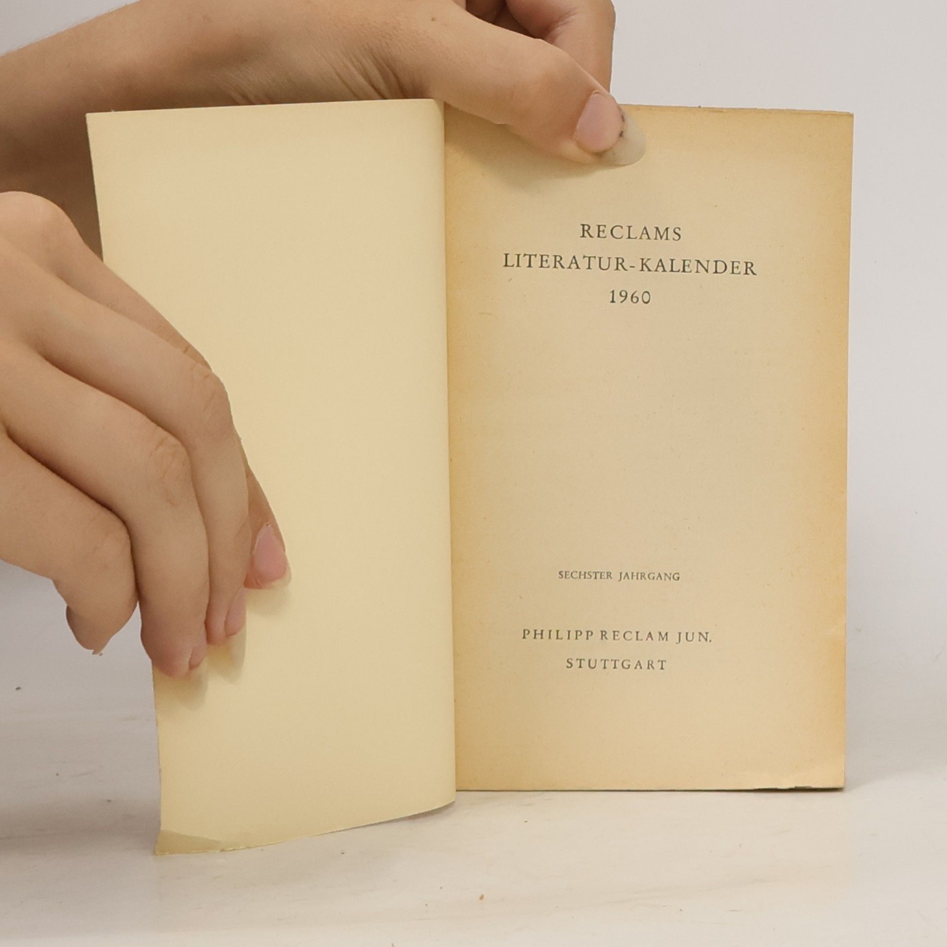 Autorenkollektiv Reclams Literatur-Kalender 1960