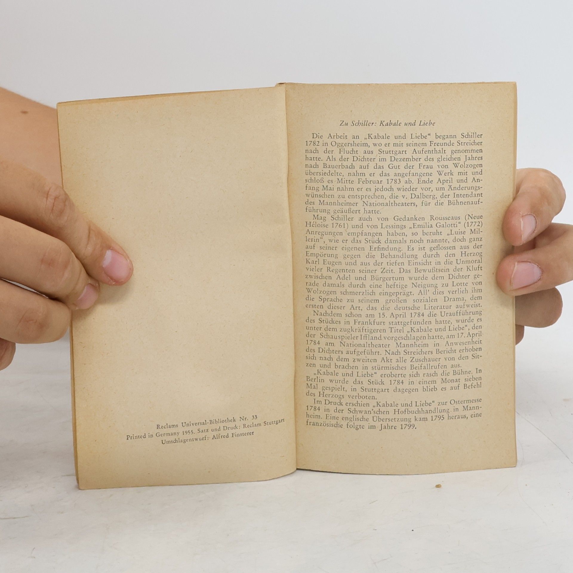 Friedrich Schiller Kabale und Liebe