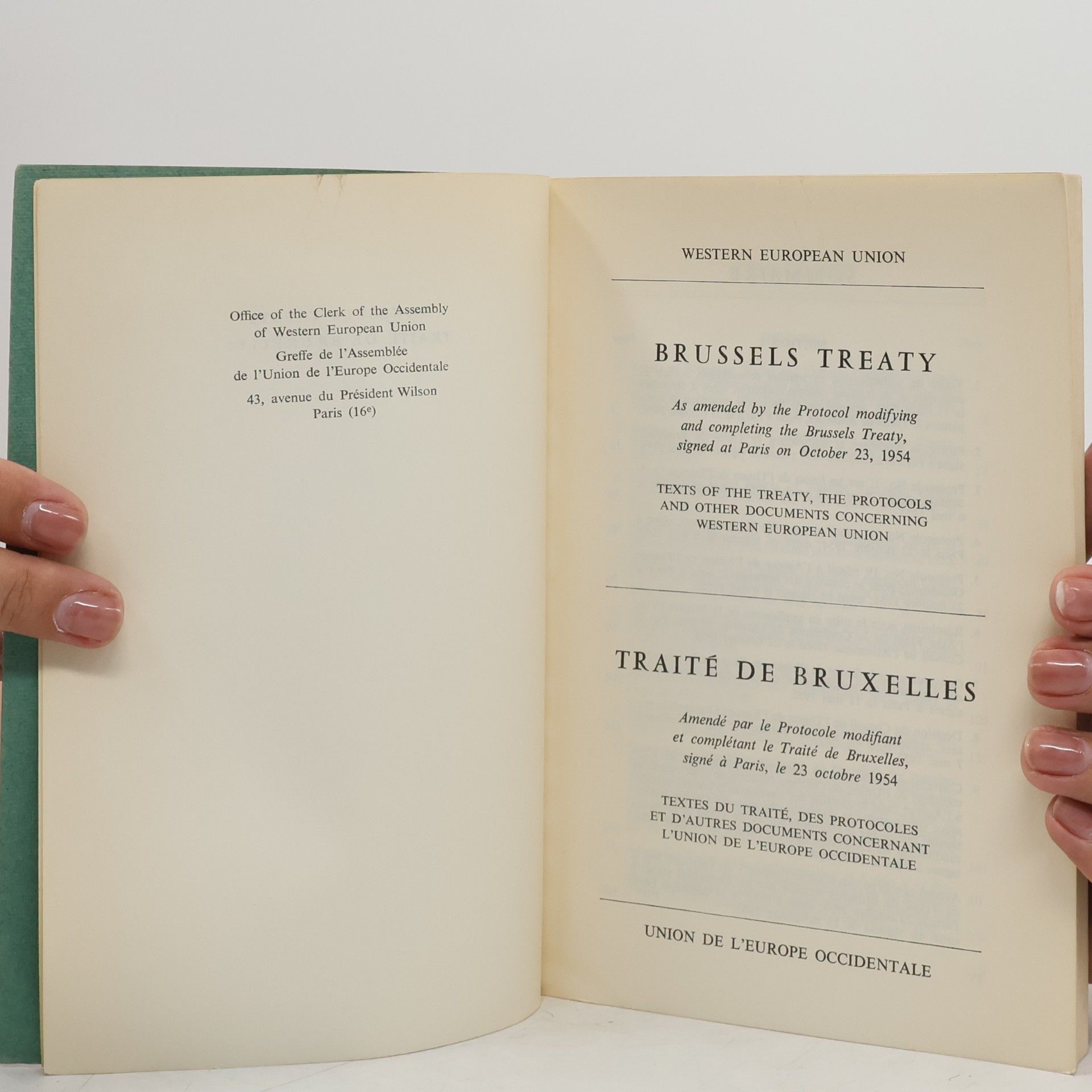 Autores varios Brussels Treaty. Traité de Bruxelles