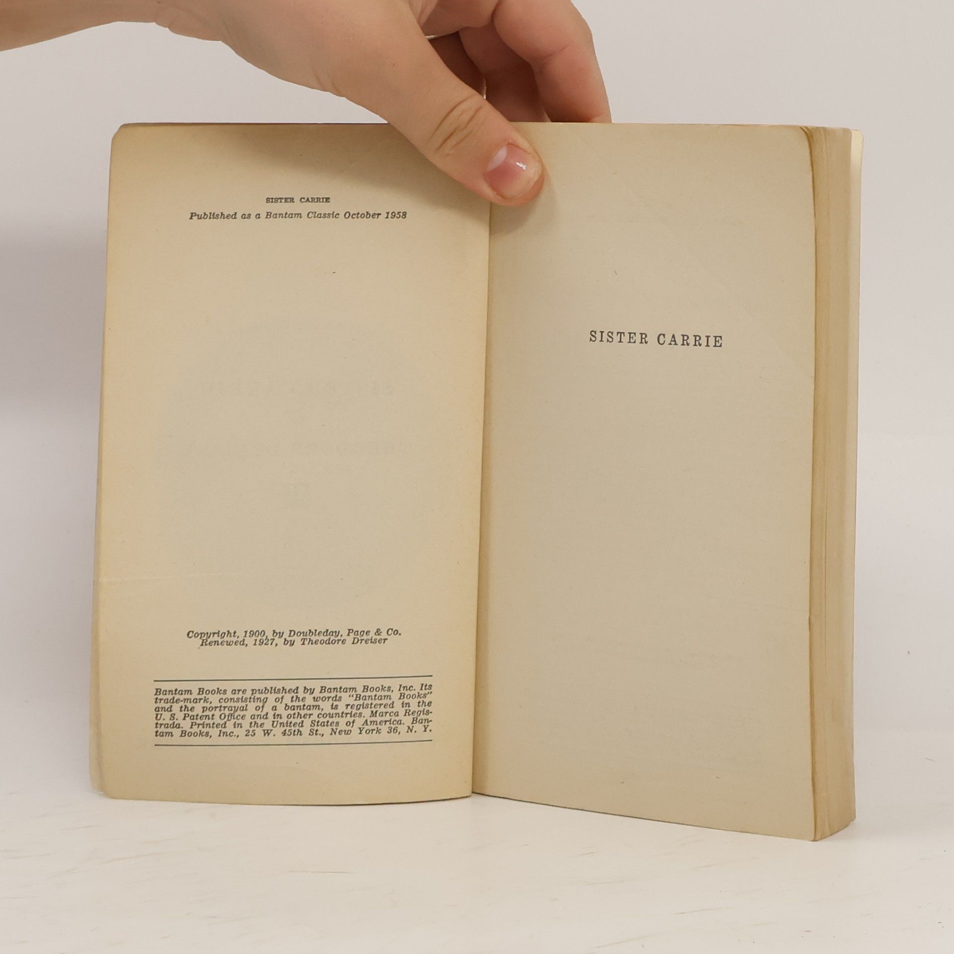 Theodore Dreiser Sister Carrie