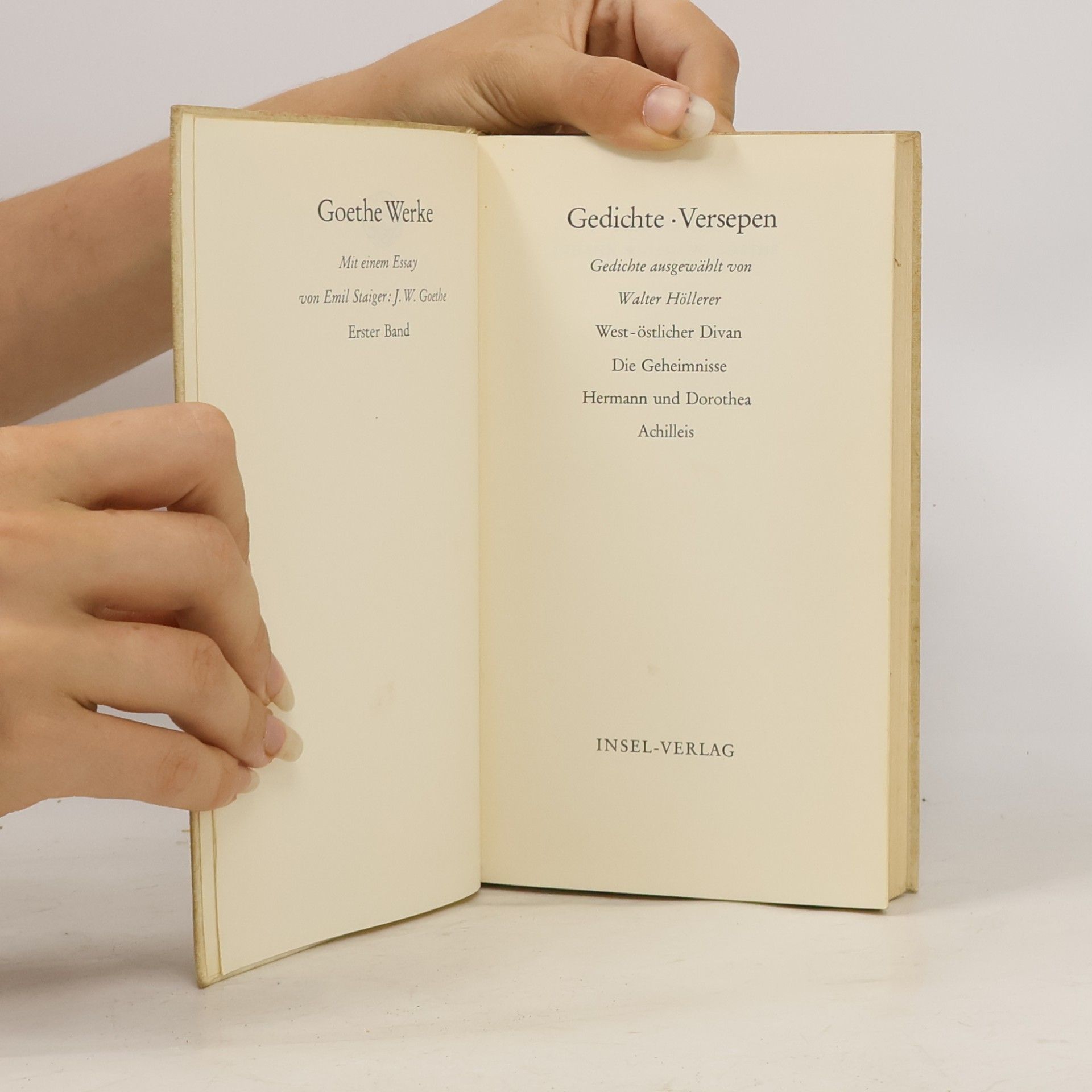 Johann Wolfgang von Goethe Goethe Werke 1.
