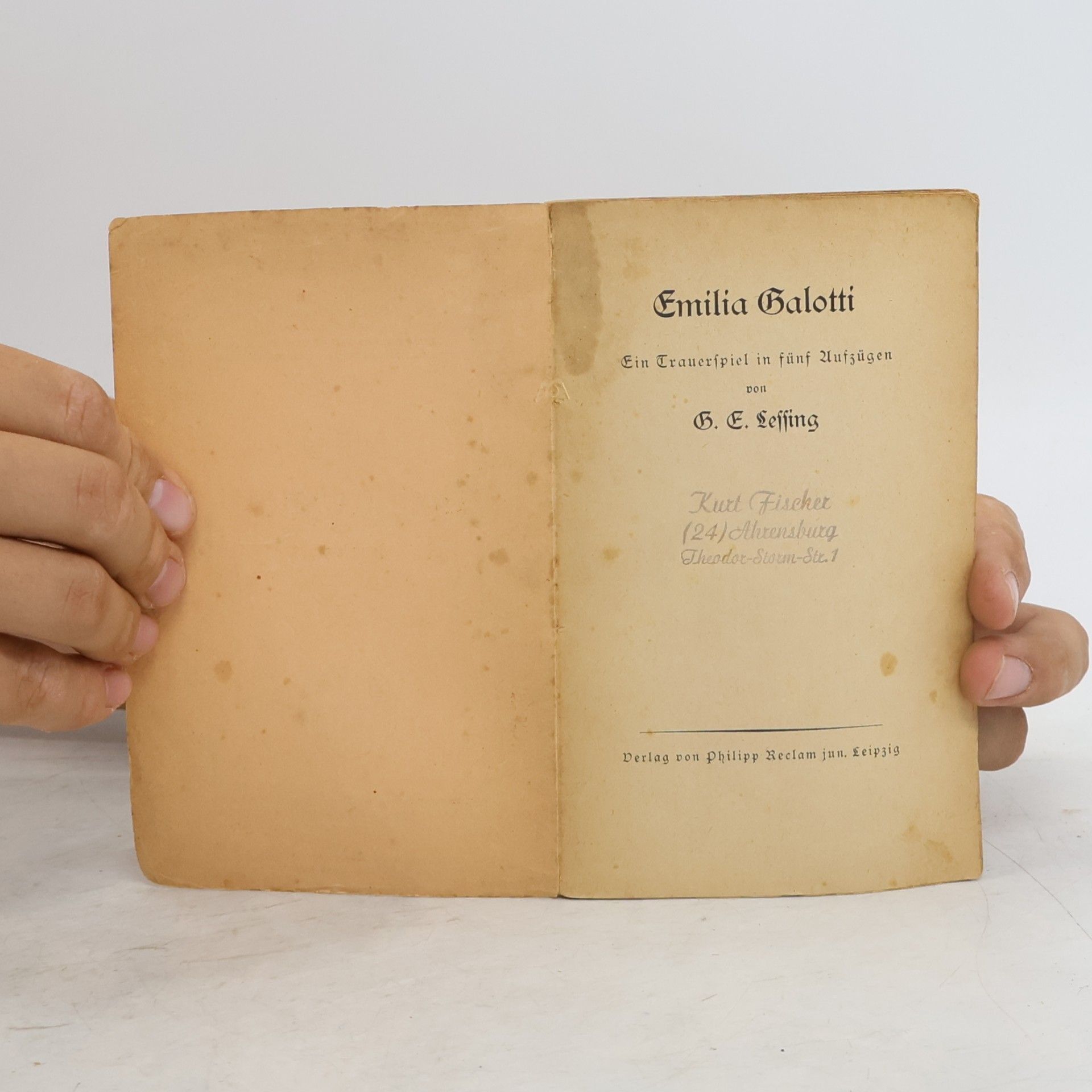 Gotthold Ephraim Lessing Emilia Galotti