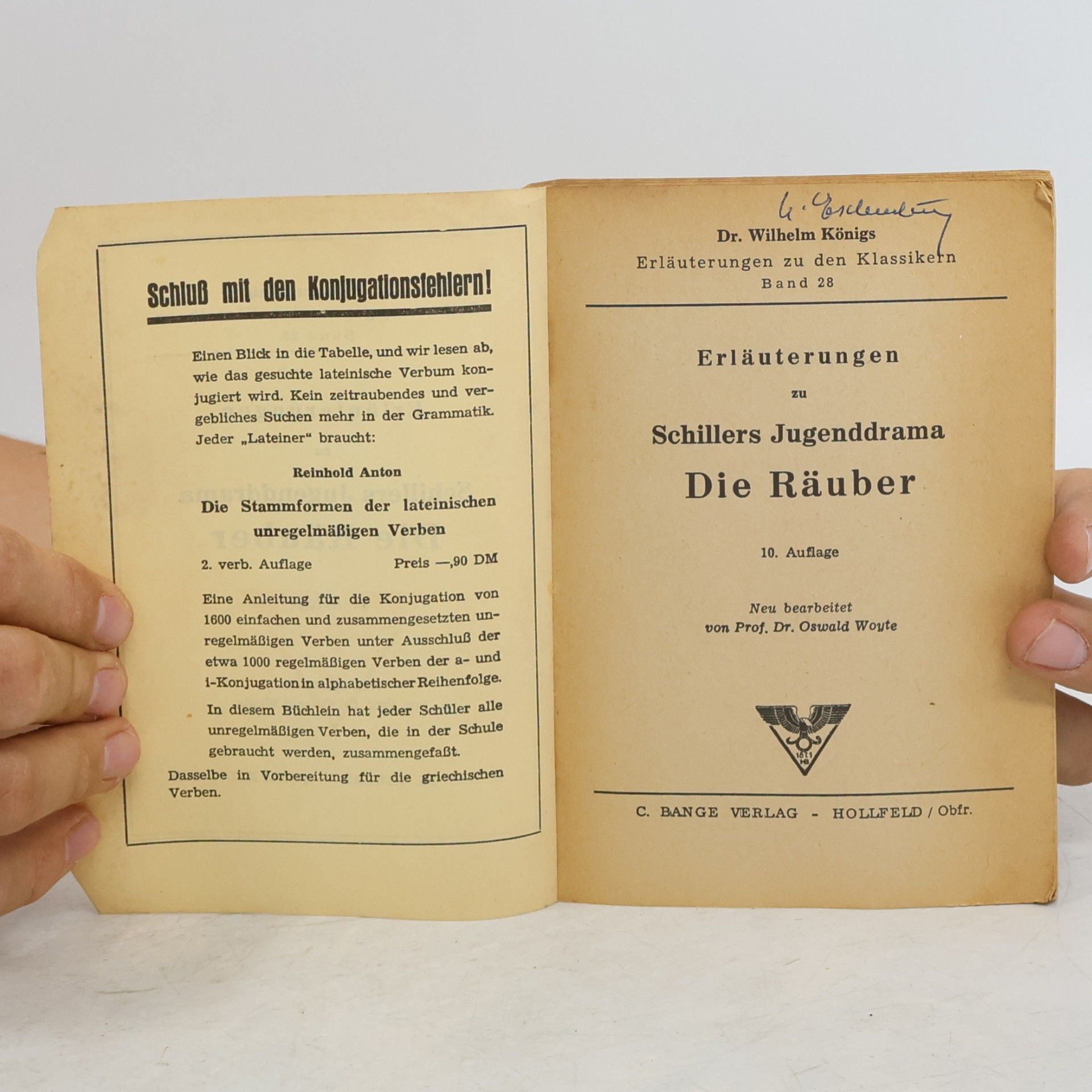 Oswald Woyte Erläuterungen zu Schillers Jugenddrama. Die Rauber
