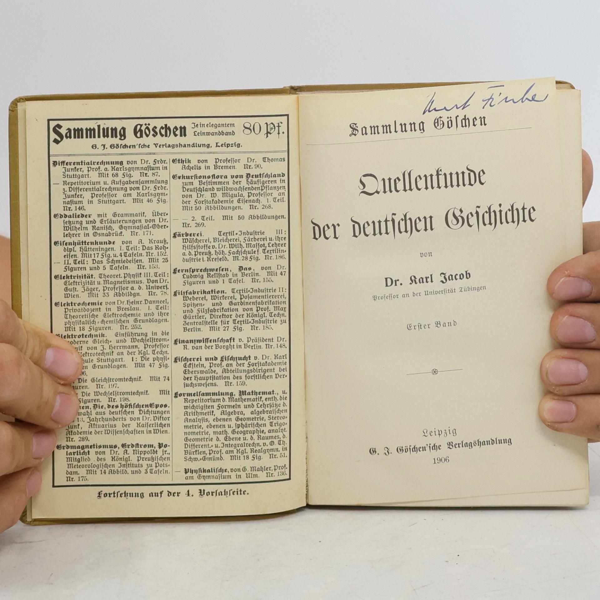 Karl Jacob Quellenkunde der deutschen Geschichte I