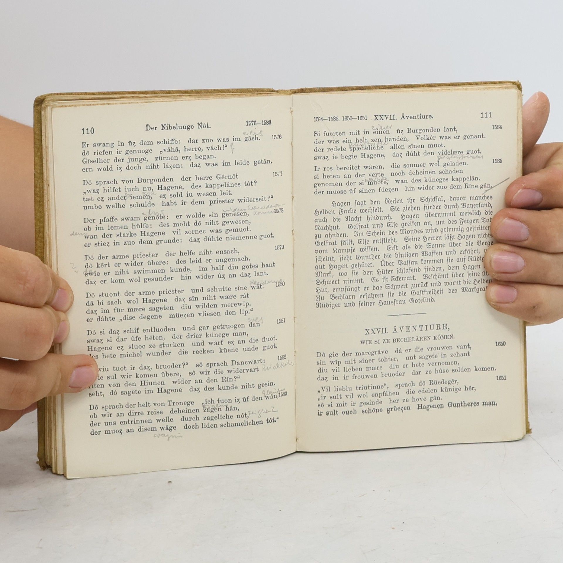 Wolfgang Golther Der Nibelunge Nôt in Auswahl und mittelhochdeutsche Sprachlehre mit kurzem Wörterbuch