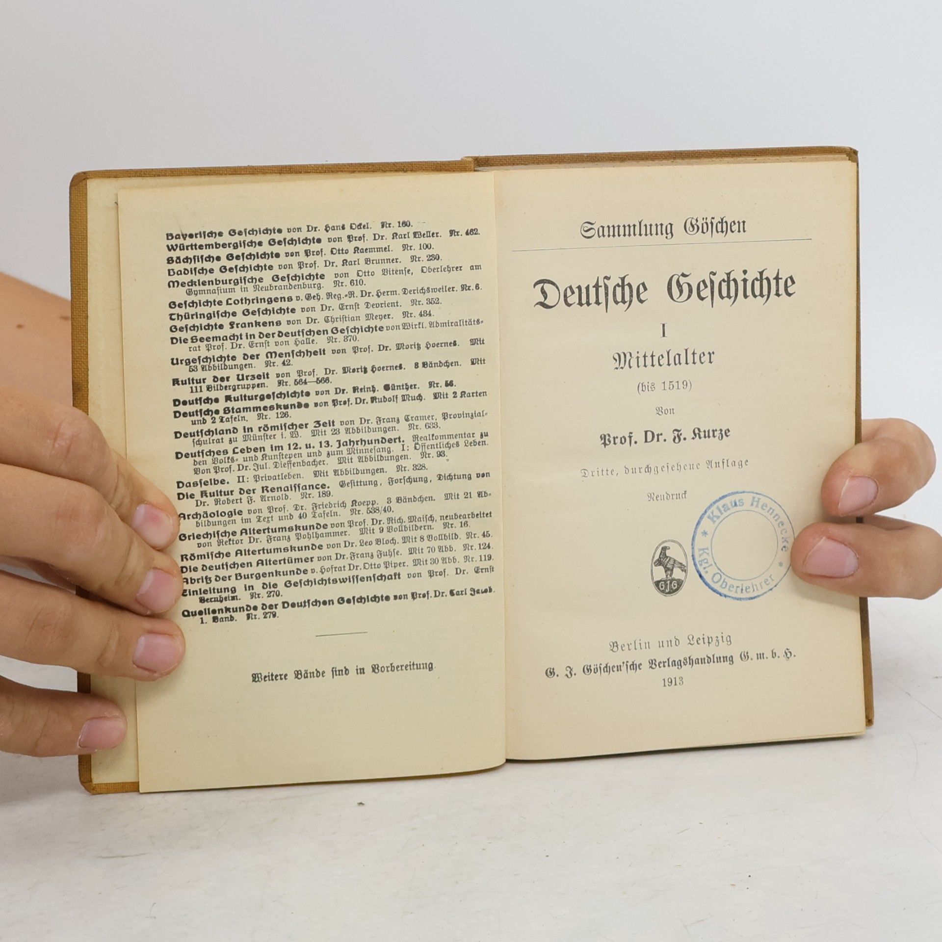 F. Kurze Deutsche Geschichte I