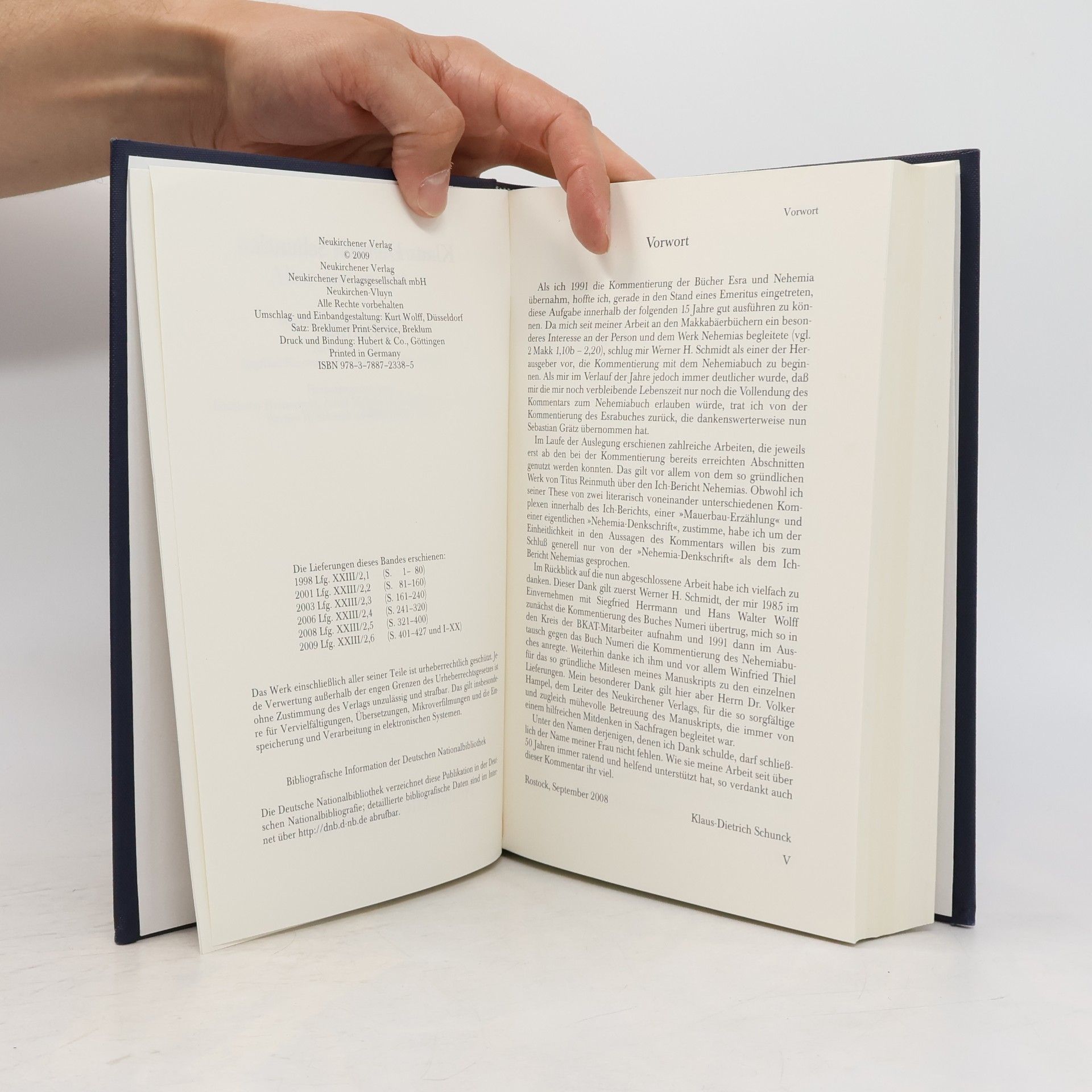 Klaus Dietrich Schunck Biblischer Kommentar Altes Testament - XXIII/2: Nehemia