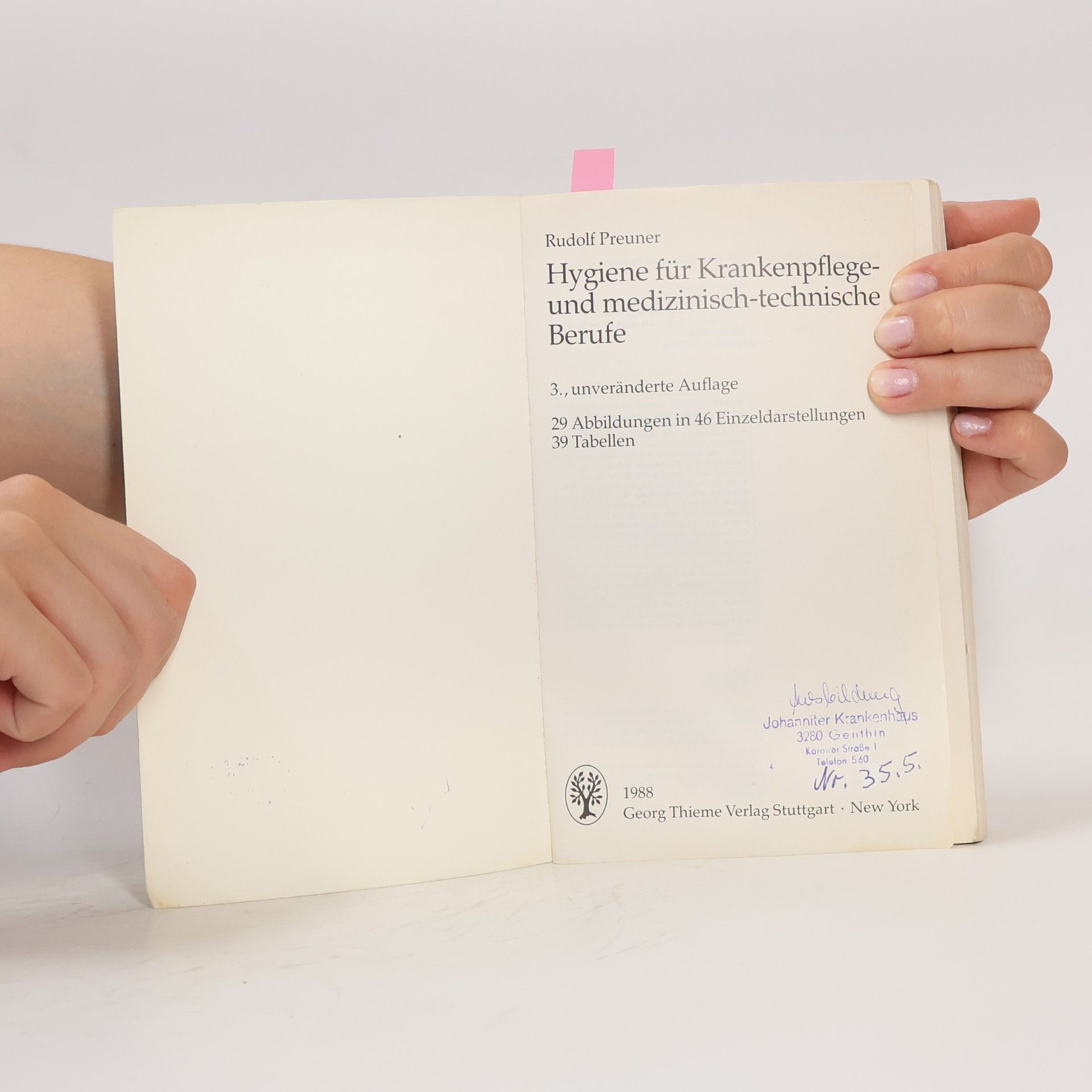 Rudolf Preuner Hygiene für Krankenpflege- und medizinisch-technische Berufe